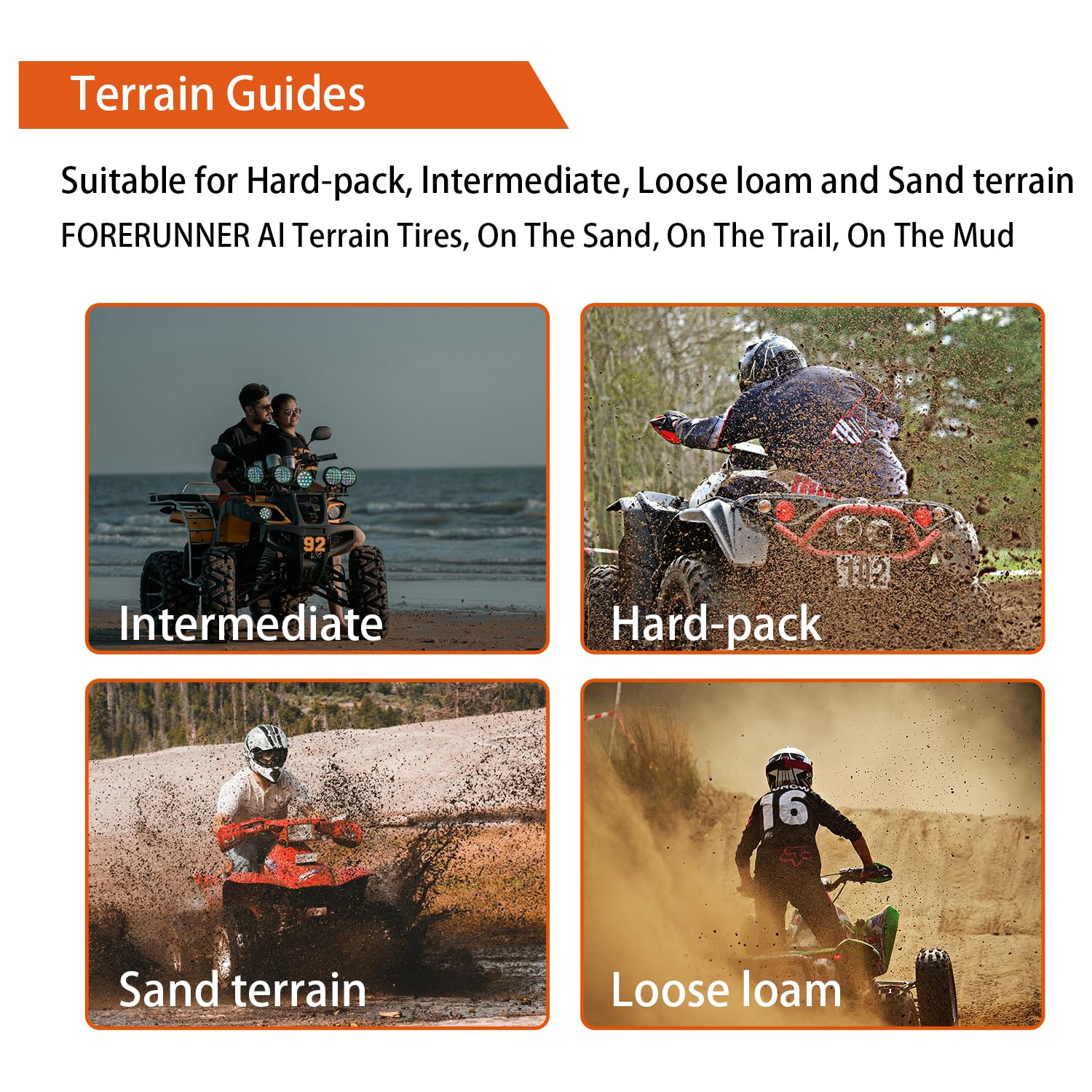 FORERUNNER 20x10-9 ATV UTV Tires - Sport Rear All Terrain 6 Ply Tubeless Tires (Pack of 2) - Perfect for Off-Roading, Mudding & Trail Adventures