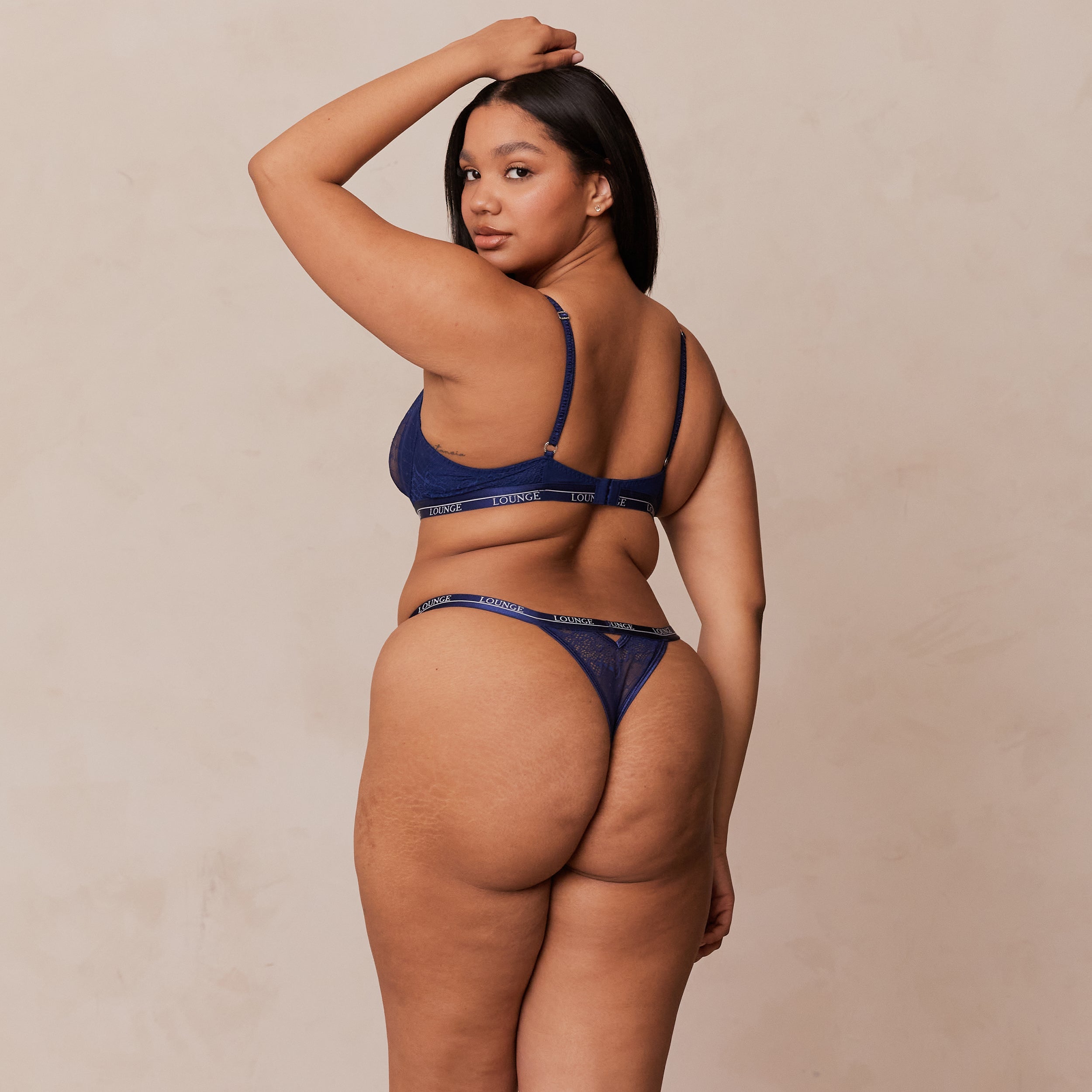 Royal Balcony Bra in Navy Blue - Comfortable Lace Underwire Bra for Women - Perfect for Everyday Wear, Date Nights & Special Occasions