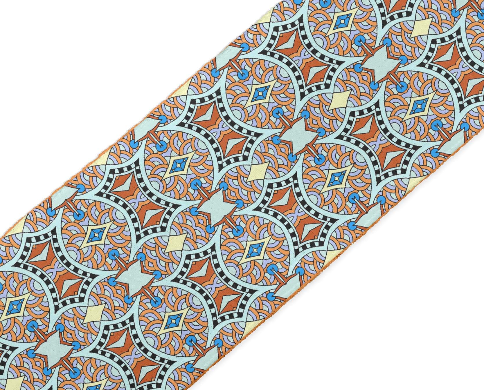Green Geometric Scale Printed Velvet Trim Tape - 2 Inches Wide x 9 Yards - Decorative Ribbon for Sewing, Crafts & DIY Projects - Perfect for Clothing Edges, Gift Wrapping & Home Decor Accents