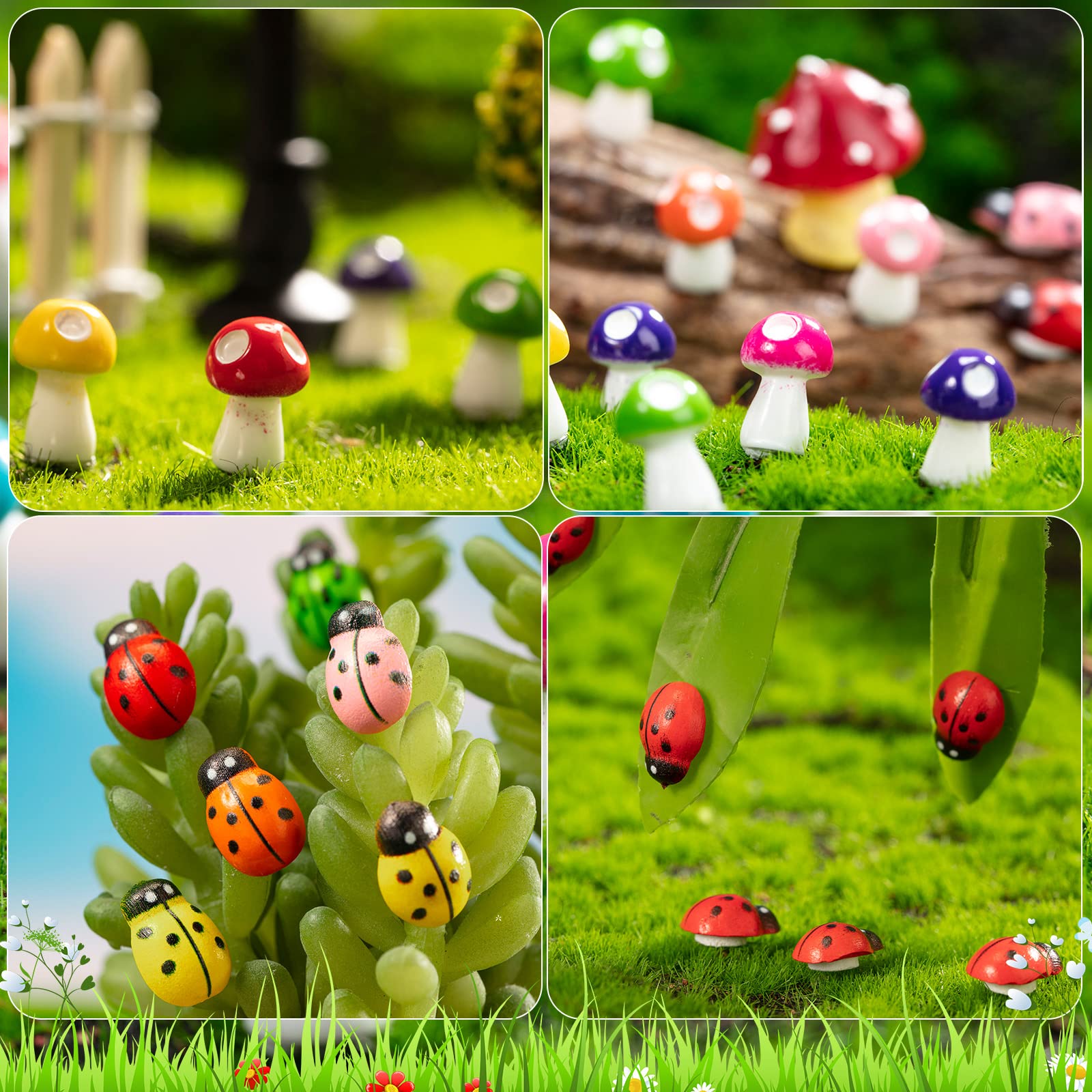 248 Pcs Miniature Garden Accessories Kit - Resin Animals & Figurines for DIY Dollhouse, Micro Landscape & Plant Decor | Perfect for Fairy Gardens, Terrariums & Home Decoration