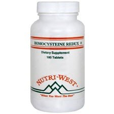 Nutri-West Homocysteine Redux Supplement - 180 Tablets for Heart Health & Cardiovascular Support - Supports Healthy Homocysteine Levels for Adults