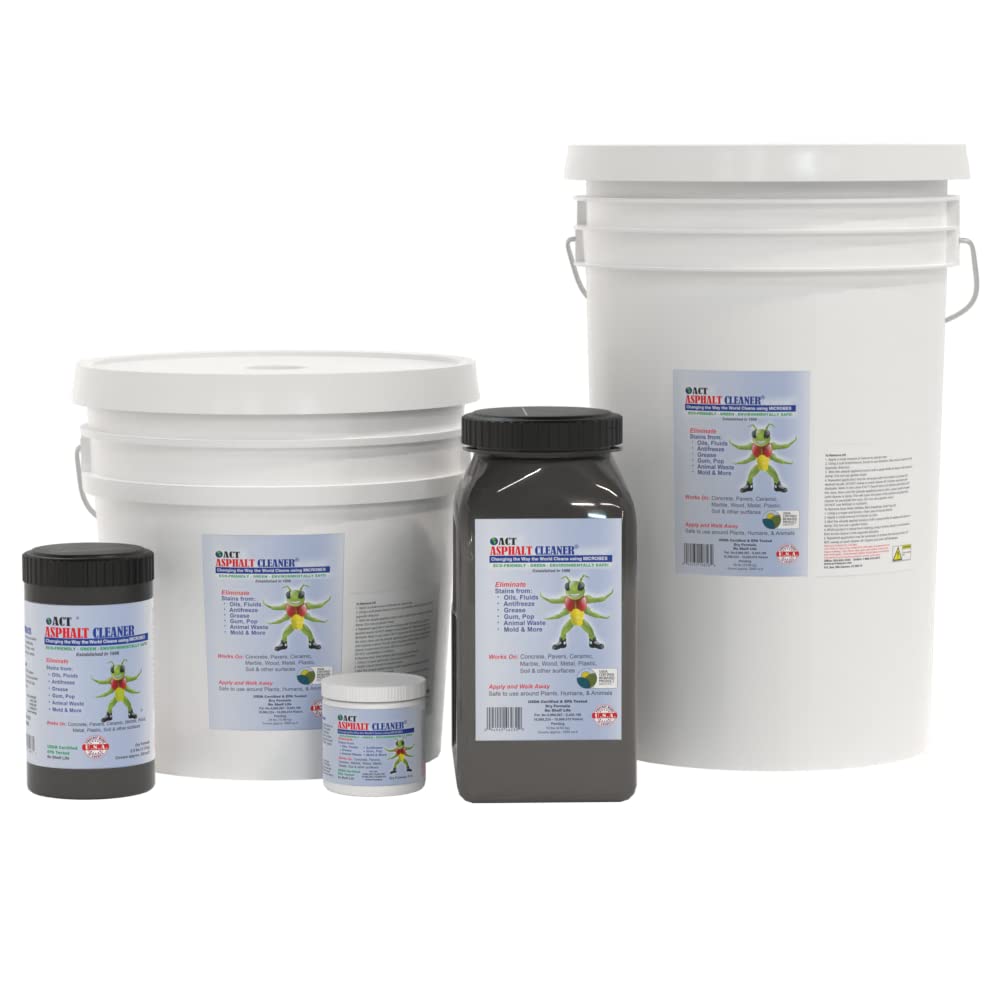 ACT Asphalt Cleaner (10lbs) - Heavy-Duty Driveway & Pavement Stain Remover - Ideal for Oil, Grease, and Tar Stains - Perfect for Home Driveways, Parking Lots, and Industrial Use