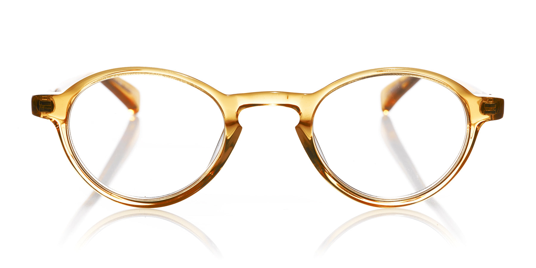 Board Stiff Narrow Color 77 Orange Crystal Front and Temples - Stylish Eyeglass Frames for Men & Women | Perfect for Reading, Work, and Everyday Wear