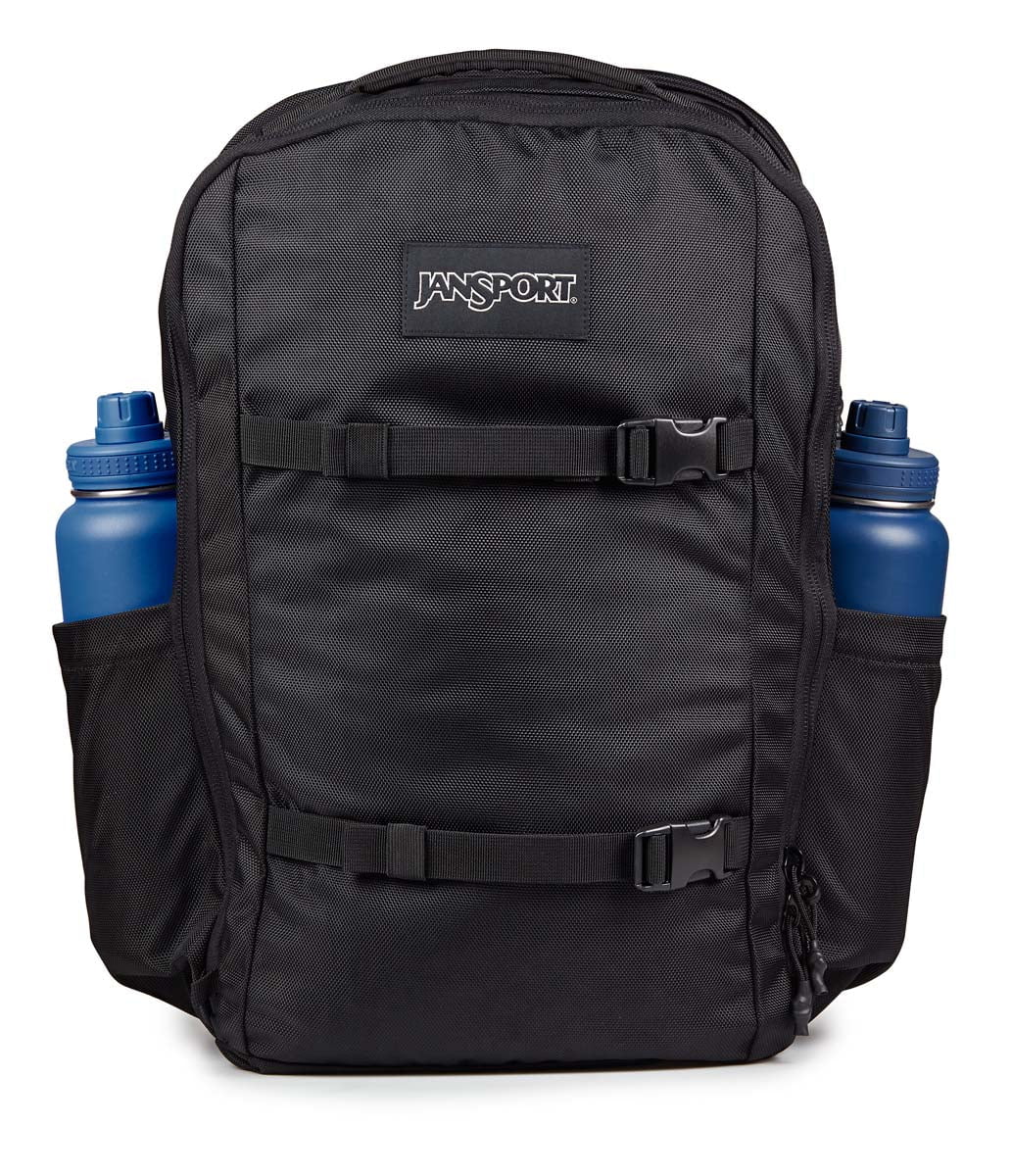 JanSport Venture Pack - Lightweight Water-Resistant Backpack for School, Travel & Hiking | Durable Black Daypack with Laptop Sleeve