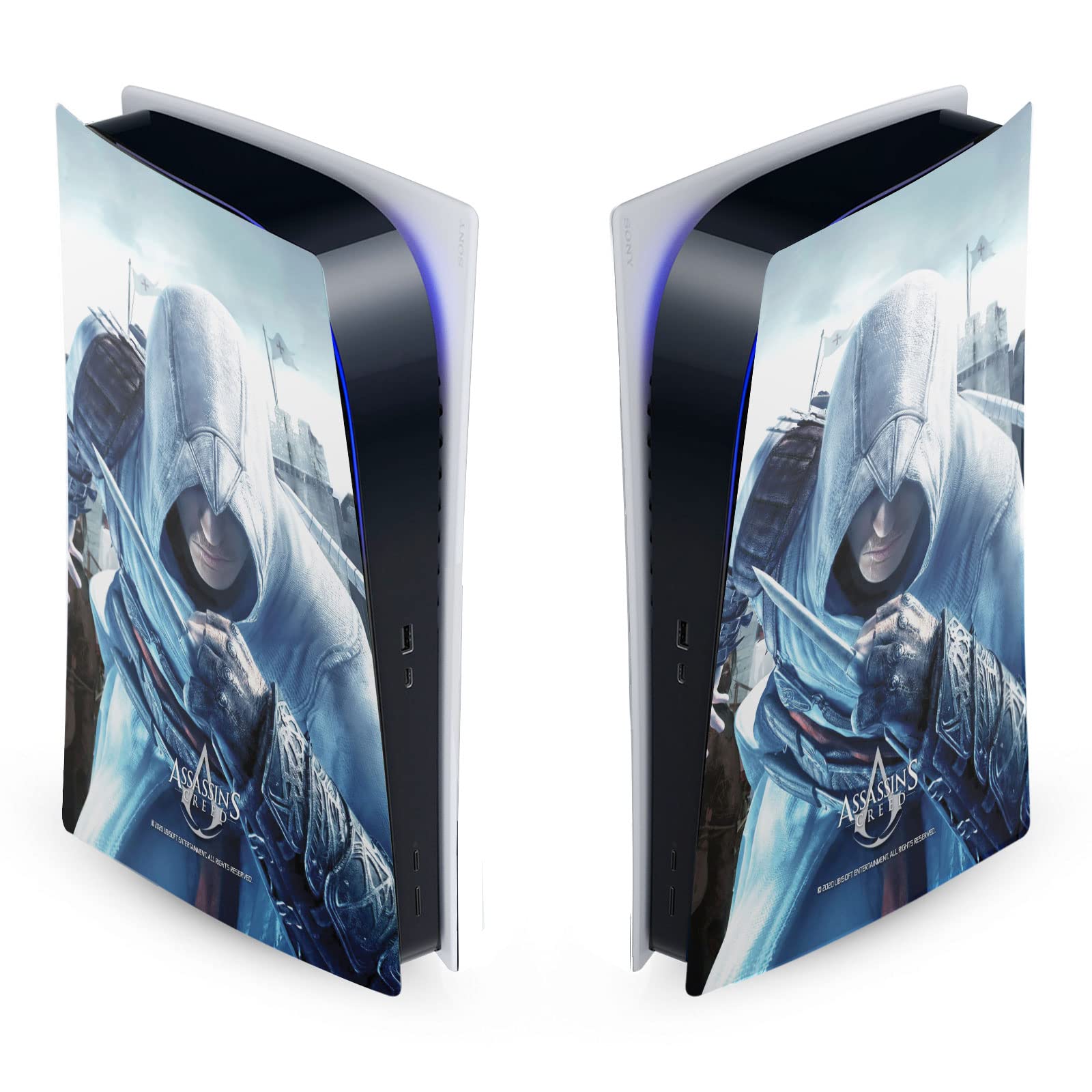 Officially Licensed Assassin's Creed Altair Vinyl Skin Cover for Sony PS5 Digital Edition - Gaming Decal Sticker with Key Art Graphics | Perfect for Gamers & Collectors