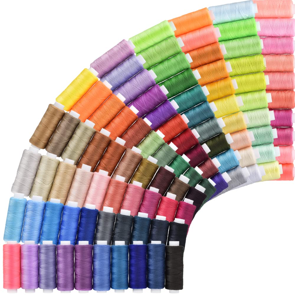 100-Color All-Purpose Polyester Sewing Thread Kit for Quilting, Embroidery & Hand/Machine Sewing - Perfect for DIY Crafts, Clothing Repair & Home Decor Projects