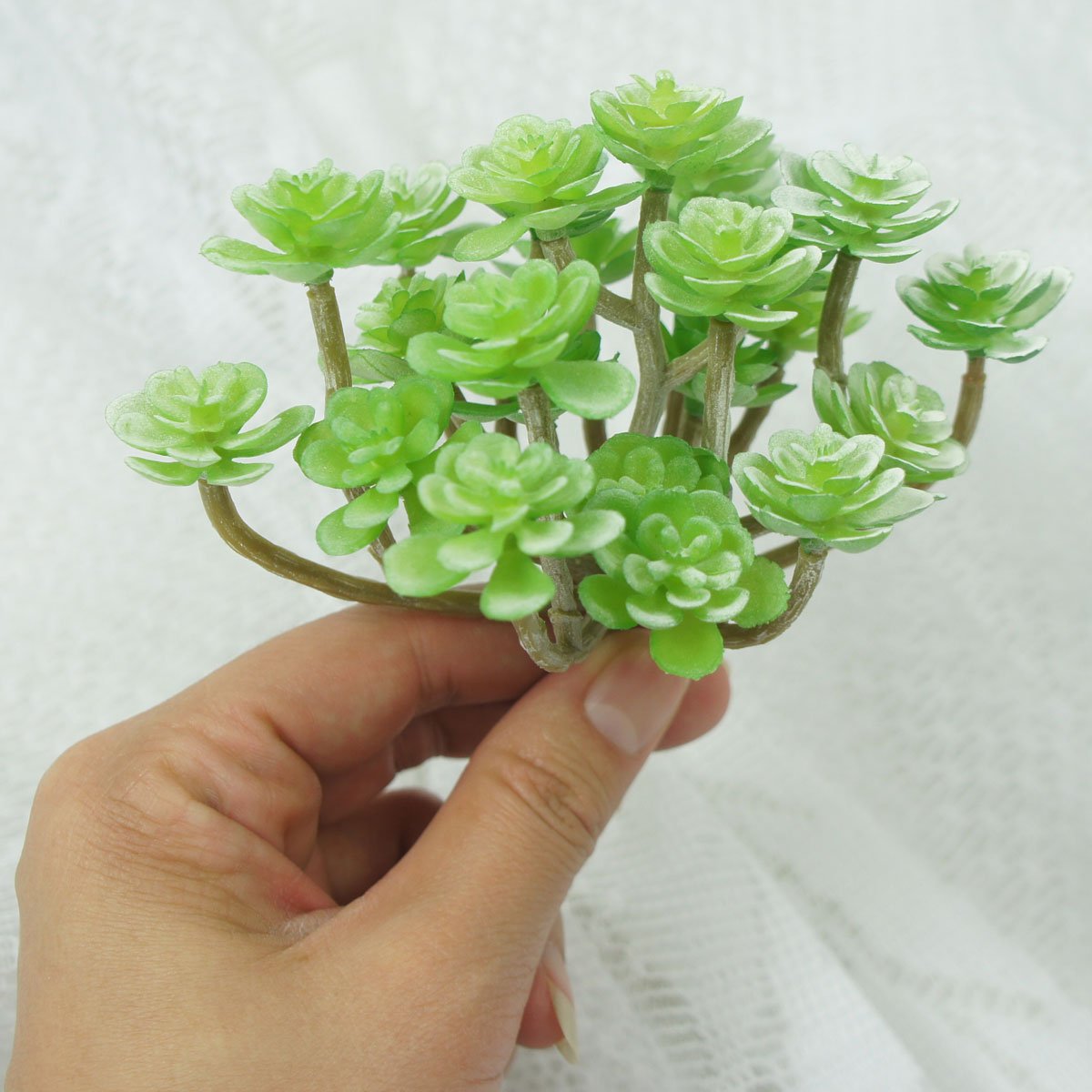 Premium Green Artificial Succulent Plants for Home & Office Decor - Fake Succulents for Table Centerpieces, Wedding Decor, and Shelf Displays