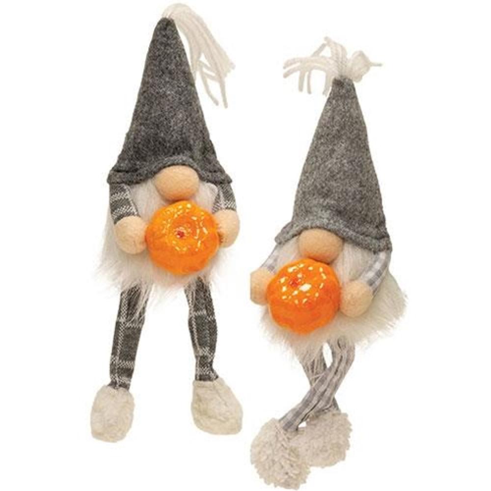 Adorable Stuffed Gnome with Pumpkin - 2 Assorted Styles - Perfect for Home Decor, Gifts, and Halloween Festivities