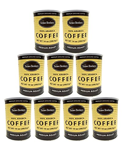 Farmer Brothers 100% Arabica Medium Roast Ground Coffee - Rainforest Alliance Certified (9-Pack) | Premium Coffee for Home, Office & Gifts | Rich Flavor & Sustainable Sourcing