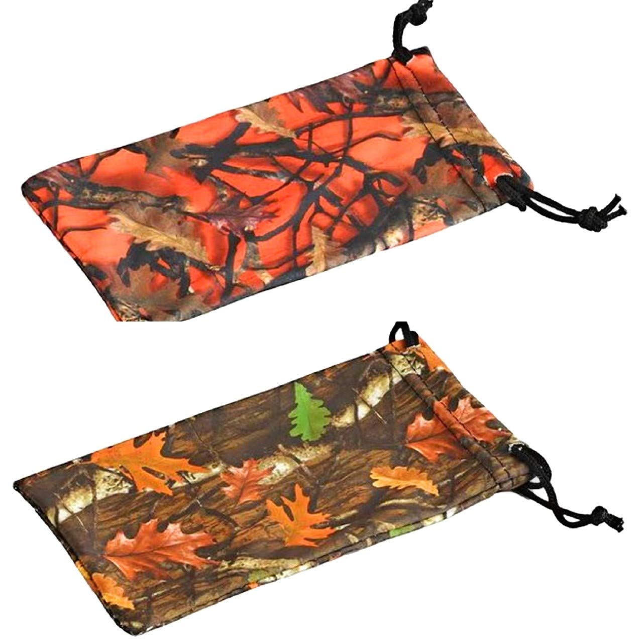 Camouflage Sunglasses & Eyeglasses Accessories - Cleaning & Storage Pouches for Outdoor, Hunting, and Sports Use