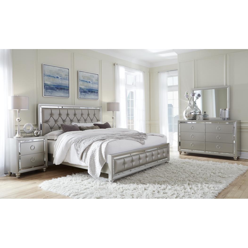 IFDC 8-Piece Luna Bedroom Set with Double Panel Bed - Perfect for Master Bedrooms & Guest Rooms