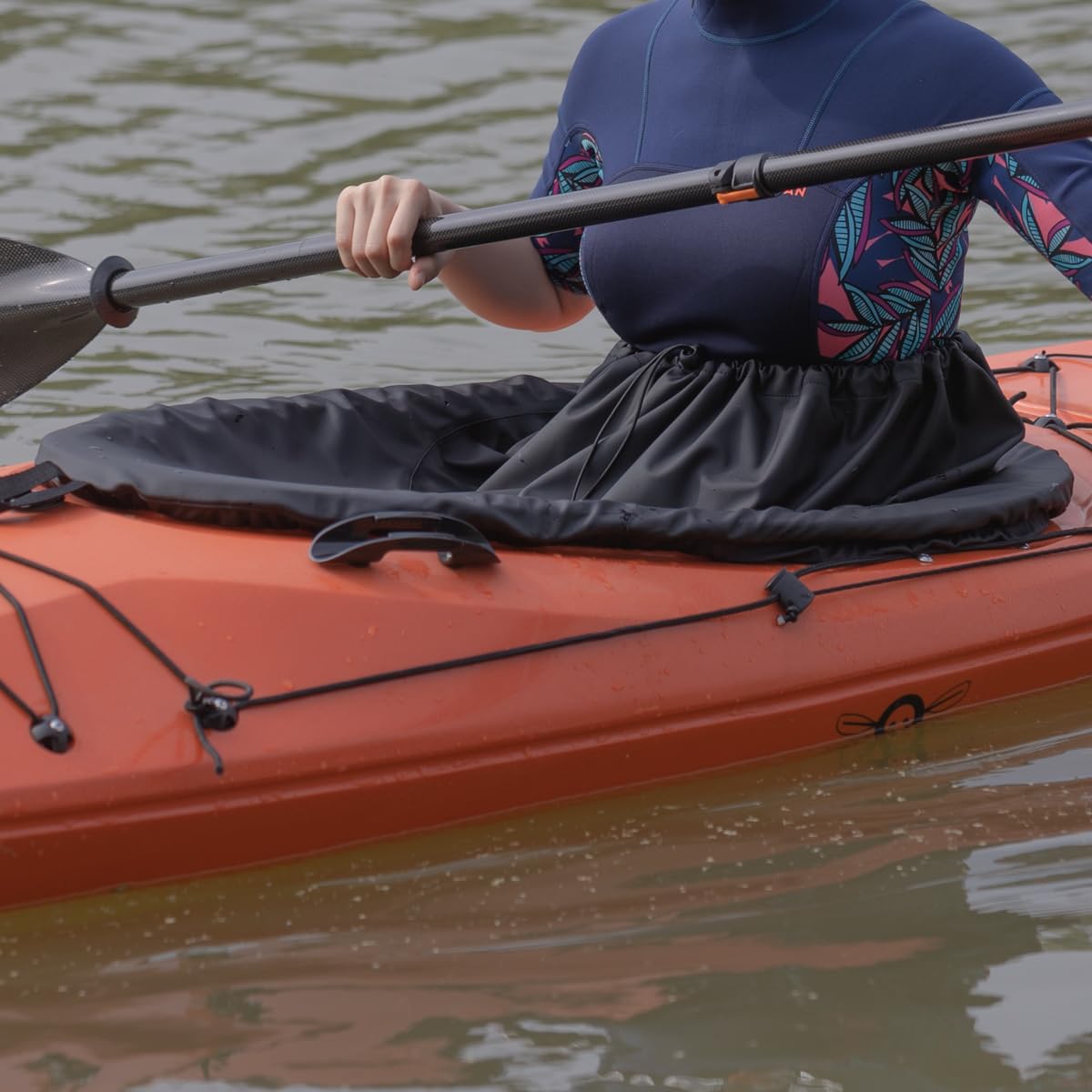 Waterproof Nylon Kayak Spray Skirt for Canoeing & Whitewater Rafting - Stay Dry in Rough Waters