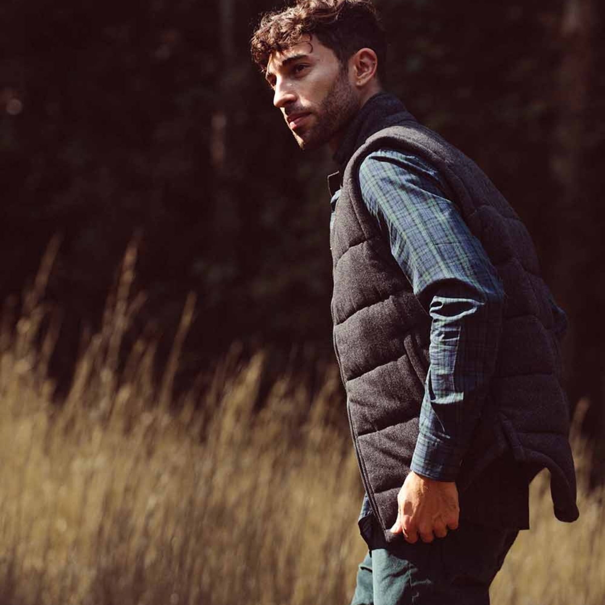 Men's Archer Herringbone Vest - Classic Casual Slim Fit Waistcoat for Business, Wedding & Outdoor Activities