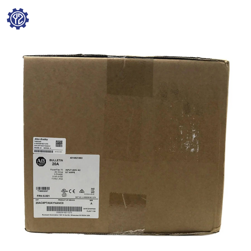 Original AB PowerFlex AC Drive Inverter 20AC8P7A0AYNANC0 - 100% Genuine for Industrial Automation & Motor Control