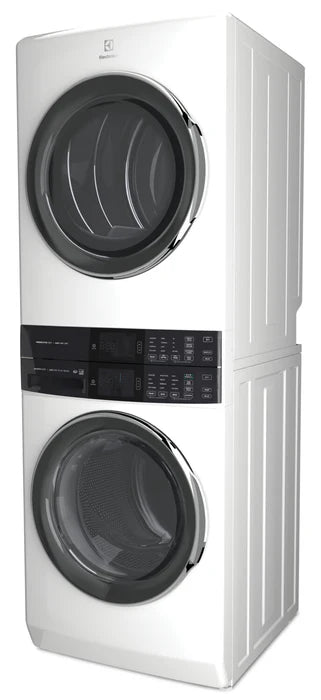 Electrolux ELTE760CAW 5.2 Cu. Ft. Front Load Washer & 8 Cu. Ft. Electric Dryer Laundry Tower in White - Perfect for Small Spaces & Energy-Efficient Home Laundry
