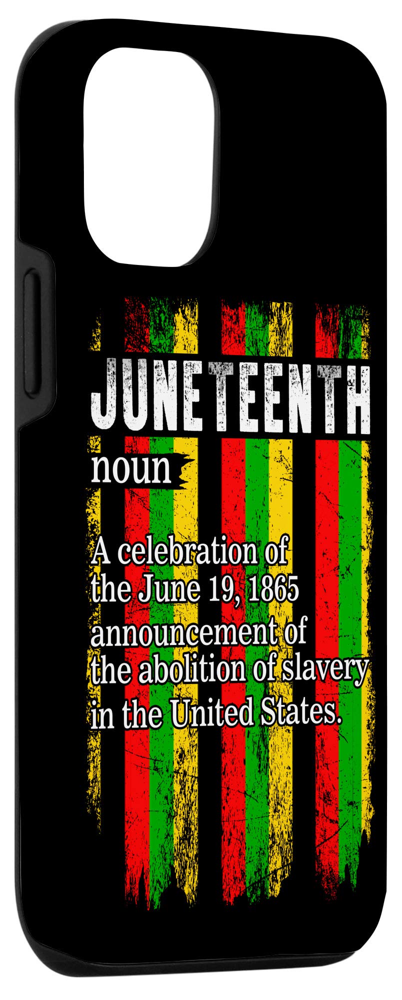 iPhone 12/12 Pro Case - Juneteenth Flag & Afro Design - Celebrate June 19, 1865 African American Freedom - Perfect for Juneteenth Celebrations, Cultural Events & Daily Use