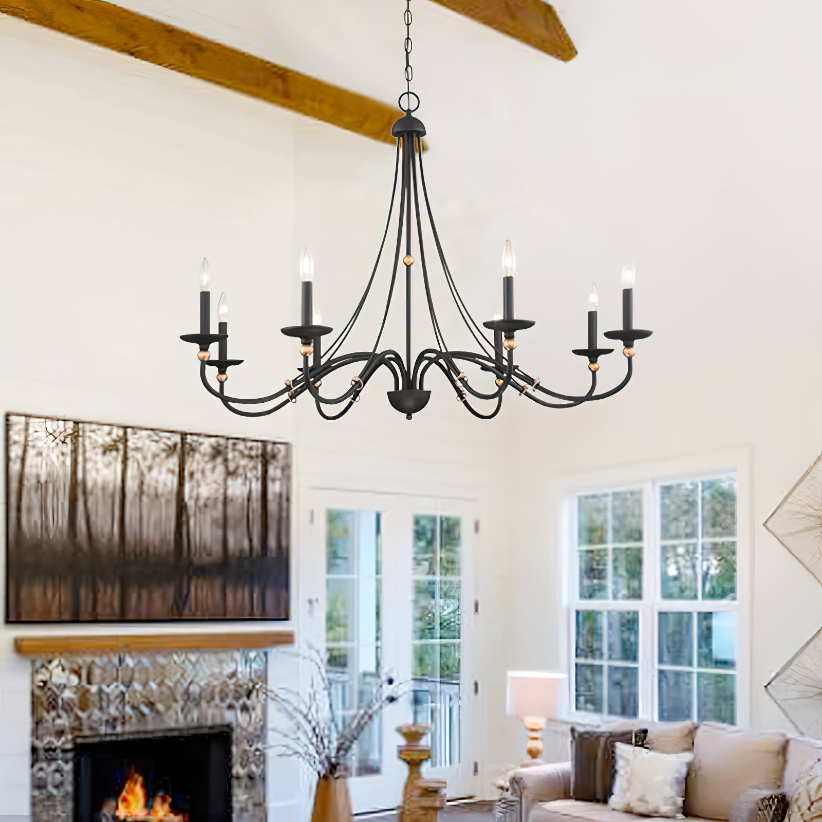 Elegant Eleanor Crystal Chandelier - Modern Ceiling Light Fixture for Dining Room, Living Room & Bedroom | Perfect for Home Decor & Wedding Events