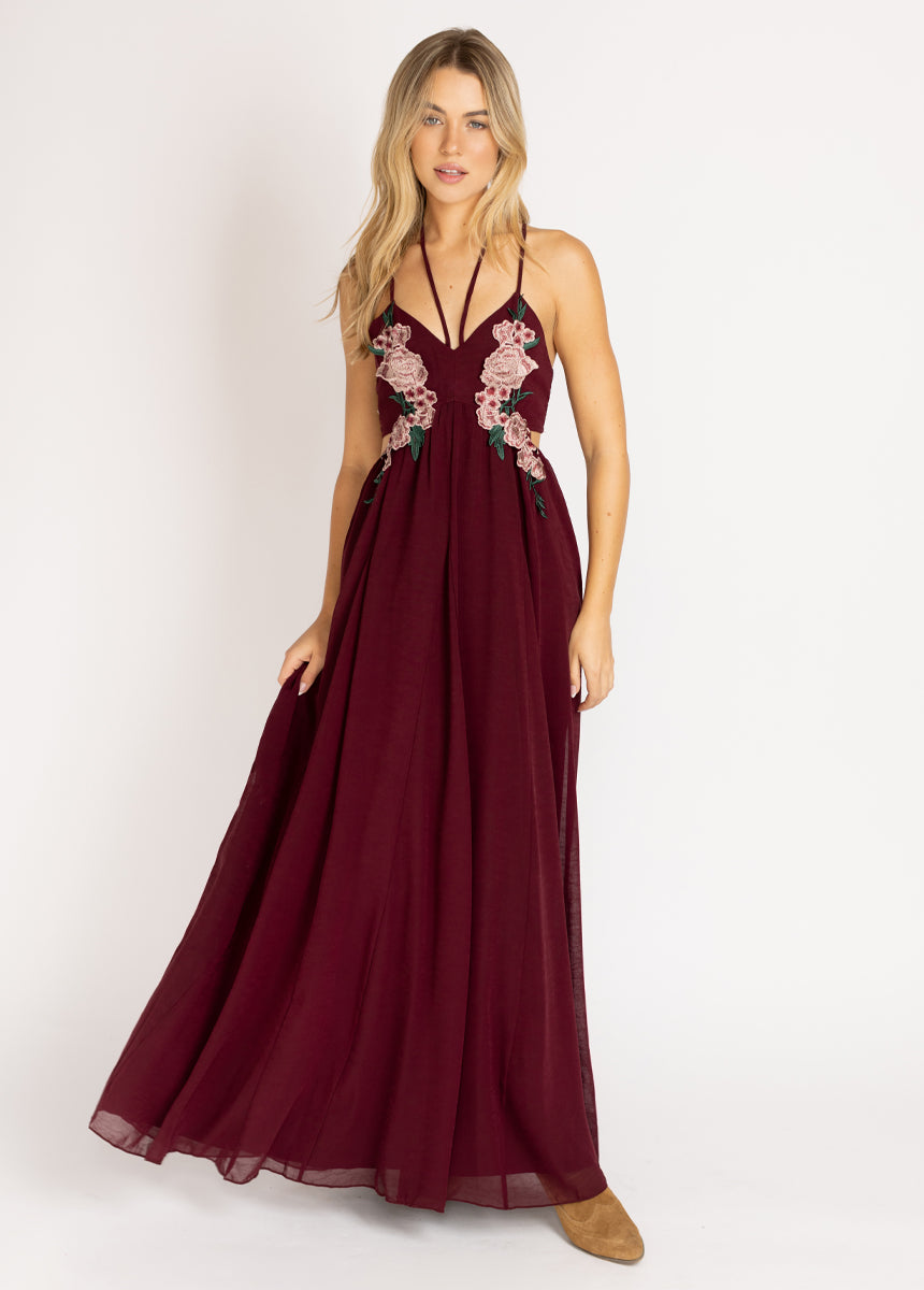 Elegant Mari Plum Dress for Women - Perfect for Weddings, Parties & Special Occasions
