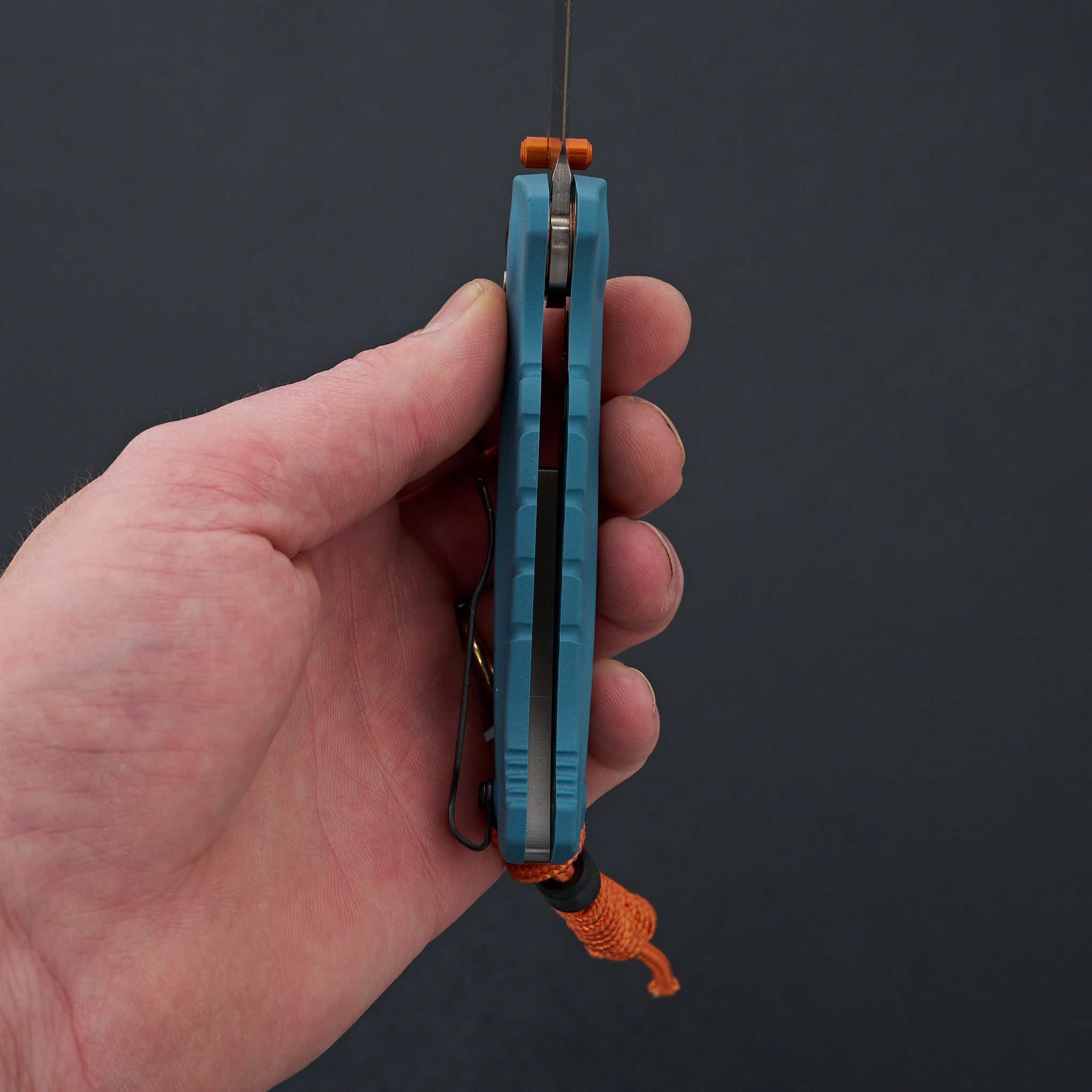 Benchmade Mini Adira Folding Knife - Blue Grivory Handle, Compact & Lightweight EDC Pocket Knife for Outdoor, Camping, Hiking, and Everyday Carry