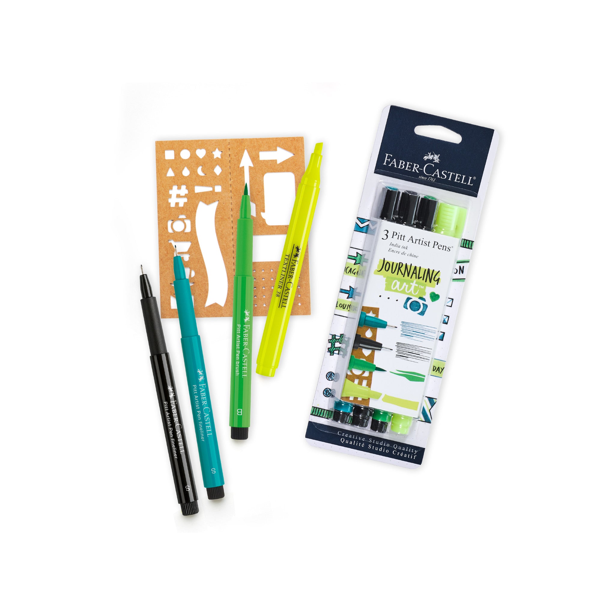 Pitt Artist Pen Set of 4 - Black India Ink Brush Pens for Calligraphy, Sketching & Journaling - Perfect for Artists, Illustrators & Bullet Journal Enthusiasts