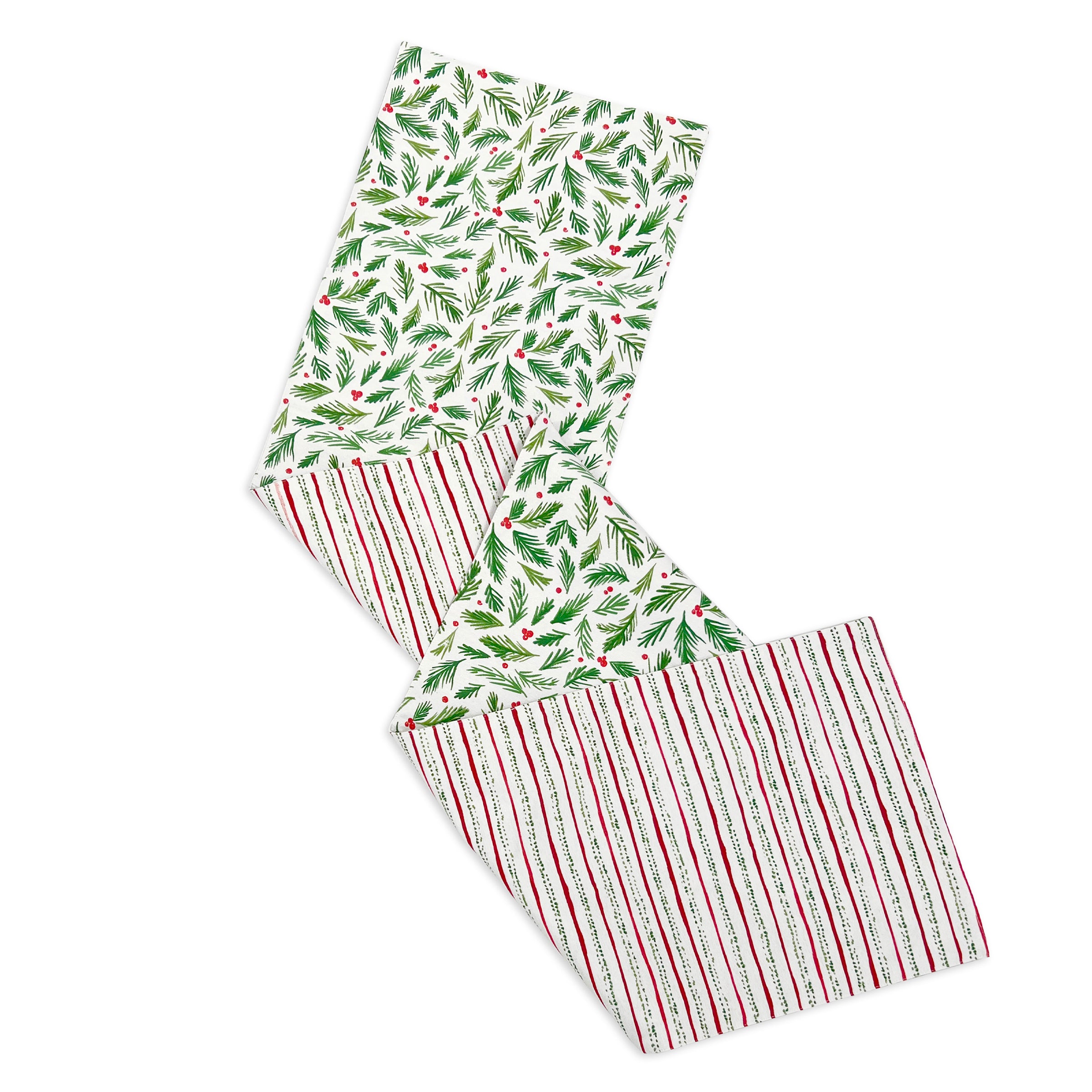 Bayberry Merry & Bright Reversible Christmas Table Runner - Holiday Dining Decor for Christmas Party & Festive Home Decoration