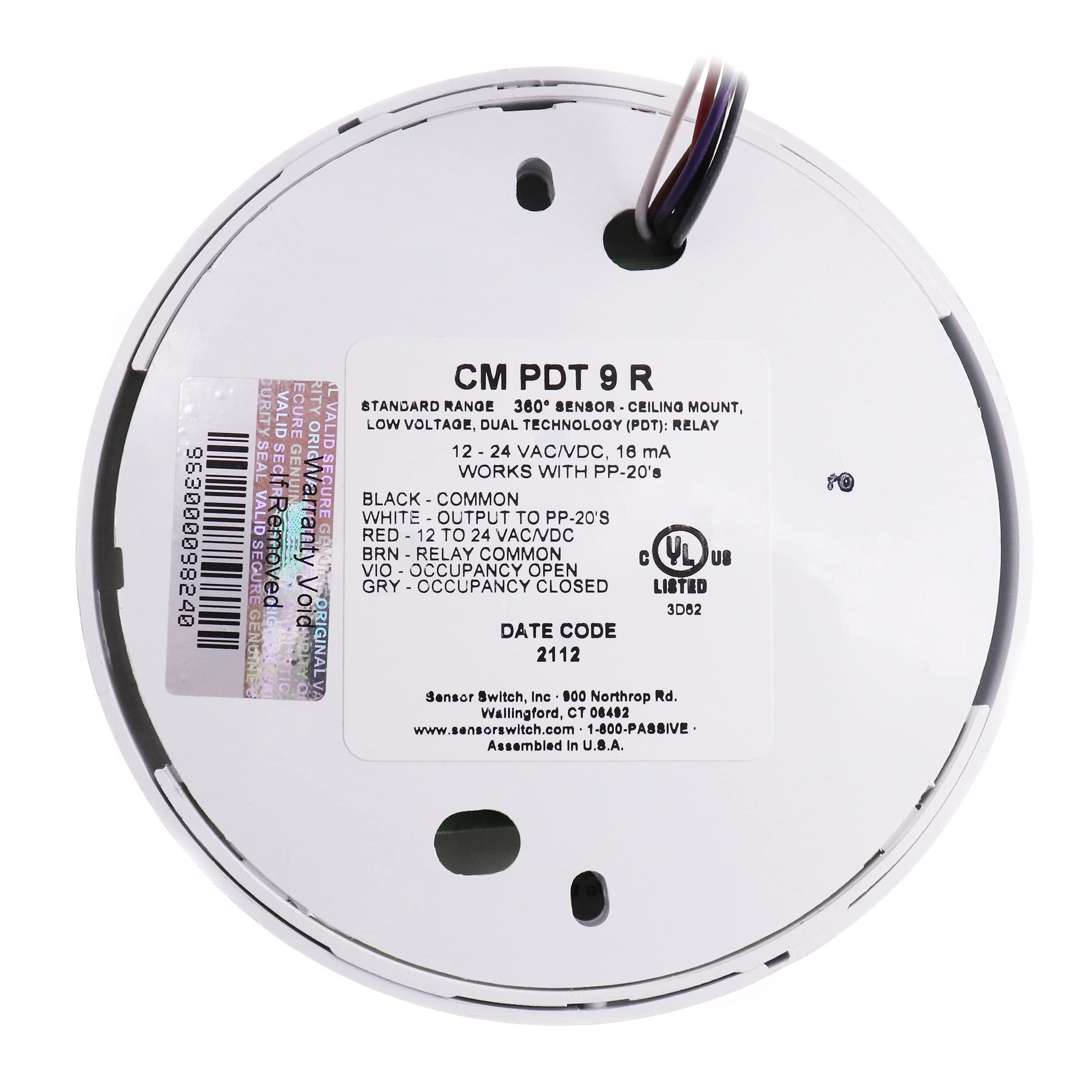 360° Ceiling Occupancy Sensor with Low Voltage Relay - Standard Range PDT-9-R for Smart Home & Office Lighting Control