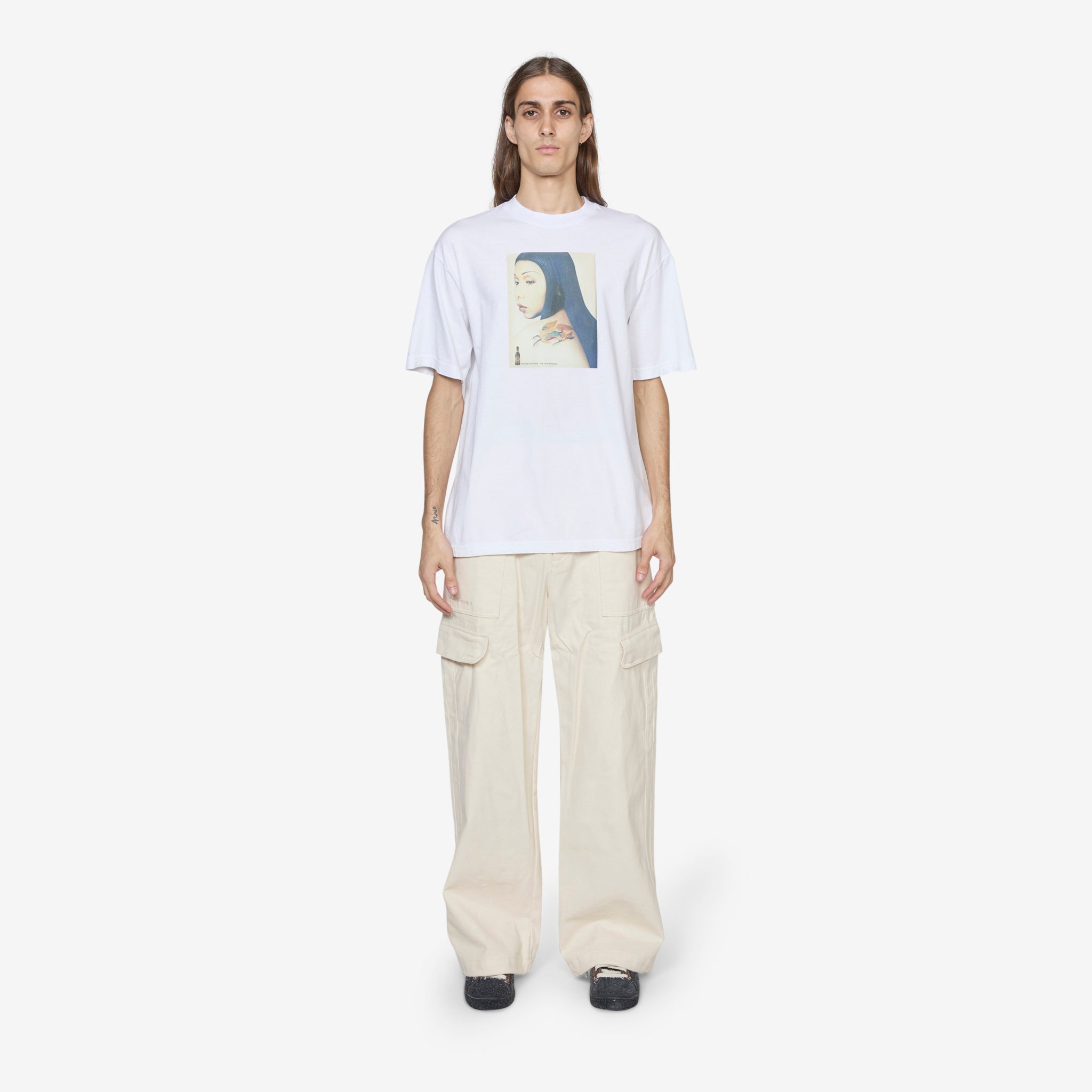 Biru White T-Shirt for Men & Women - Comfortable Cotton Tee for Casual Wear, Gym, and Everyday Outfits