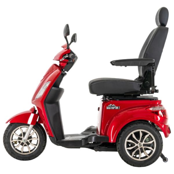 Pride Baja Raptor 2 3-Wheel Mobility Scooter for Adults - Lightweight Electric Scooter with Long Battery Life - Perfect for Outdoor Use, Shopping, and Travel