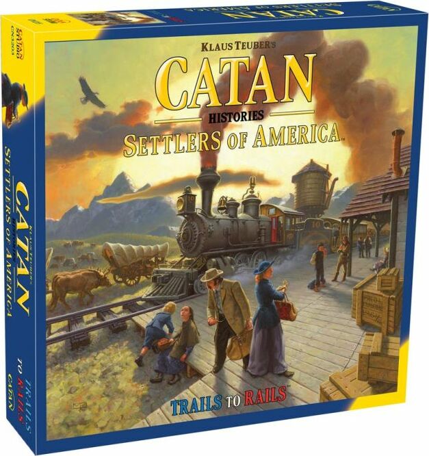 Catan Histories: Settlers of America Trails to Rails Board Game - Strategy Game for Family Game Night & Friends Gatherings - Perfect for History Buffs & Train Enthusiasts