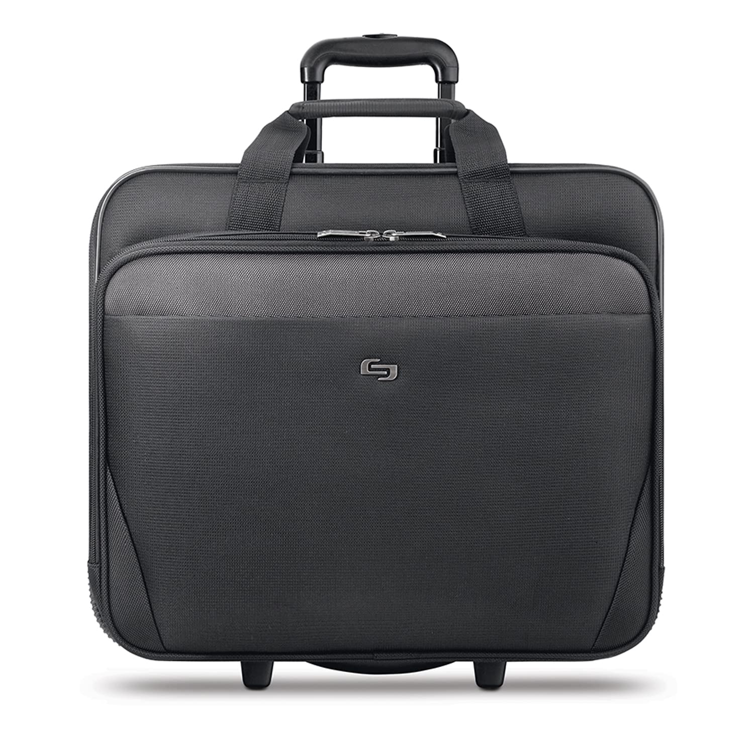 Solo New York Empire Rolling Laptop Bag for Women & Men - 17.3 Inch Rolling Briefcase with Wheels, Business Travel Carry On Luggage - Black (CLS910-4) | Perfect for Airplane, Office & Commuting