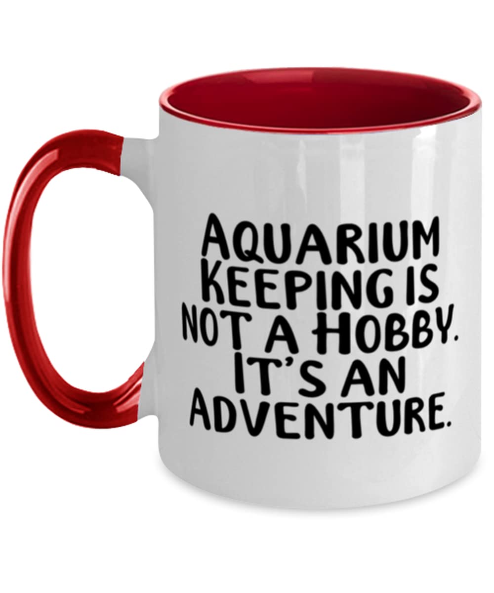 Premium Aquarium Keeping Gifts - Two Tone 11oz Coffee Mug for Fish Tank Enthusiasts | Perfect for Home, Office Use & Aquatic Hobbyist Adventures