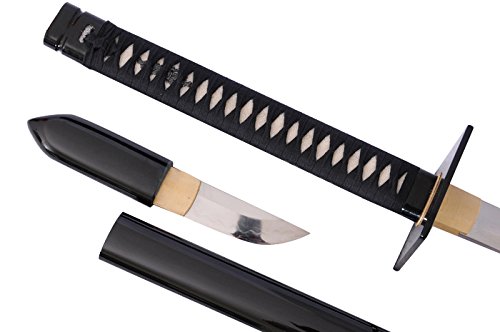 Hand Forged Japanese Samurai Ninja Sword - Razor Sharp Full Tang T10 Steel Blade with Clay Tempering | Authentic Katana for Martial Arts Training, Cosplay & Collectors