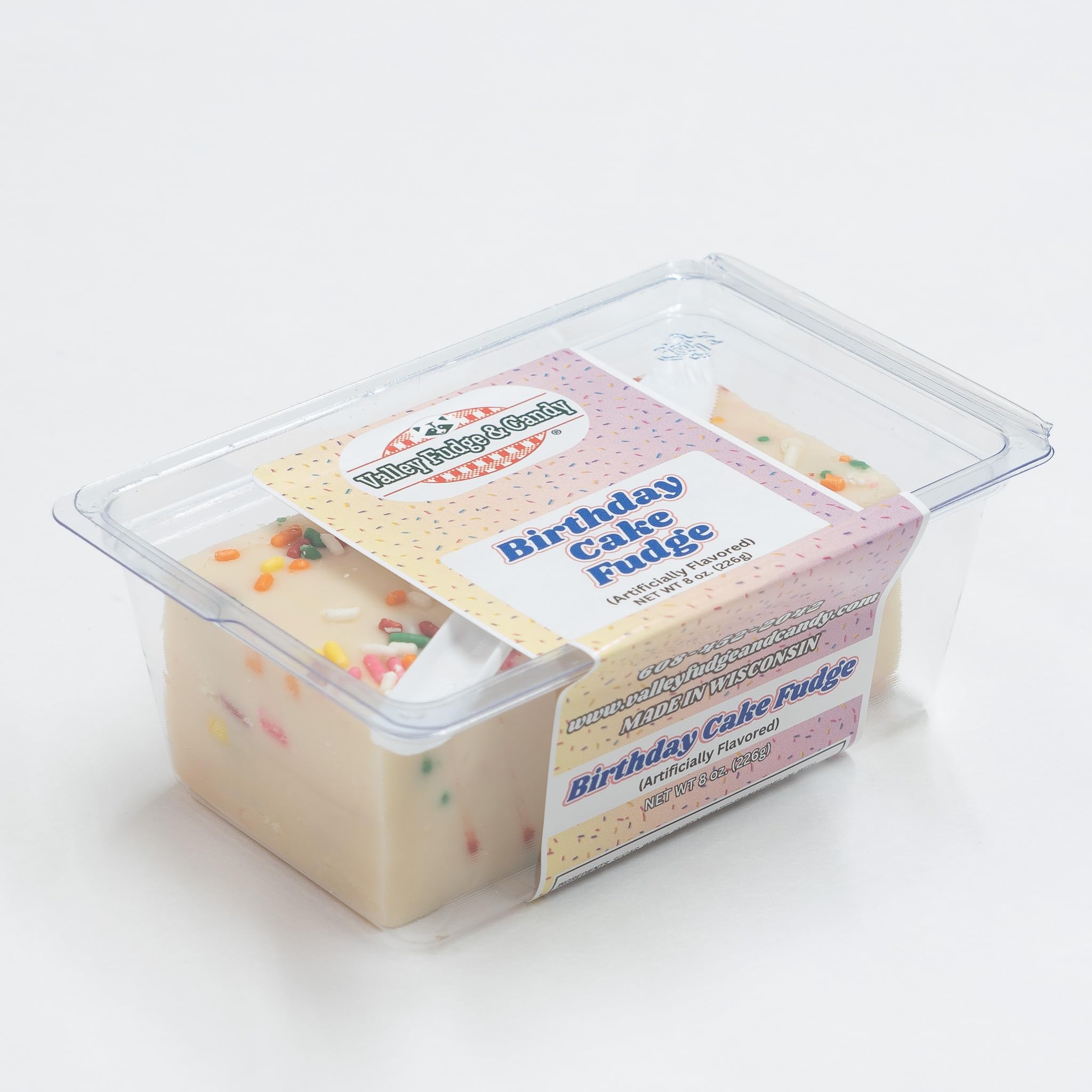 Valley Fudge Birthday Cake Flavor - 1lb Artisan Gourmet Candy with Real Butter | Fresh Homemade Fudge for Parties, Gifts & Dessert Platters