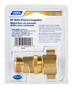 Camco 40055 Brass Water Pressure Regulator - 6 Pack for RV, Camper & Home Plumbing System - Heavy Duty Water Flow Control Valve for Consistent Water Pressure