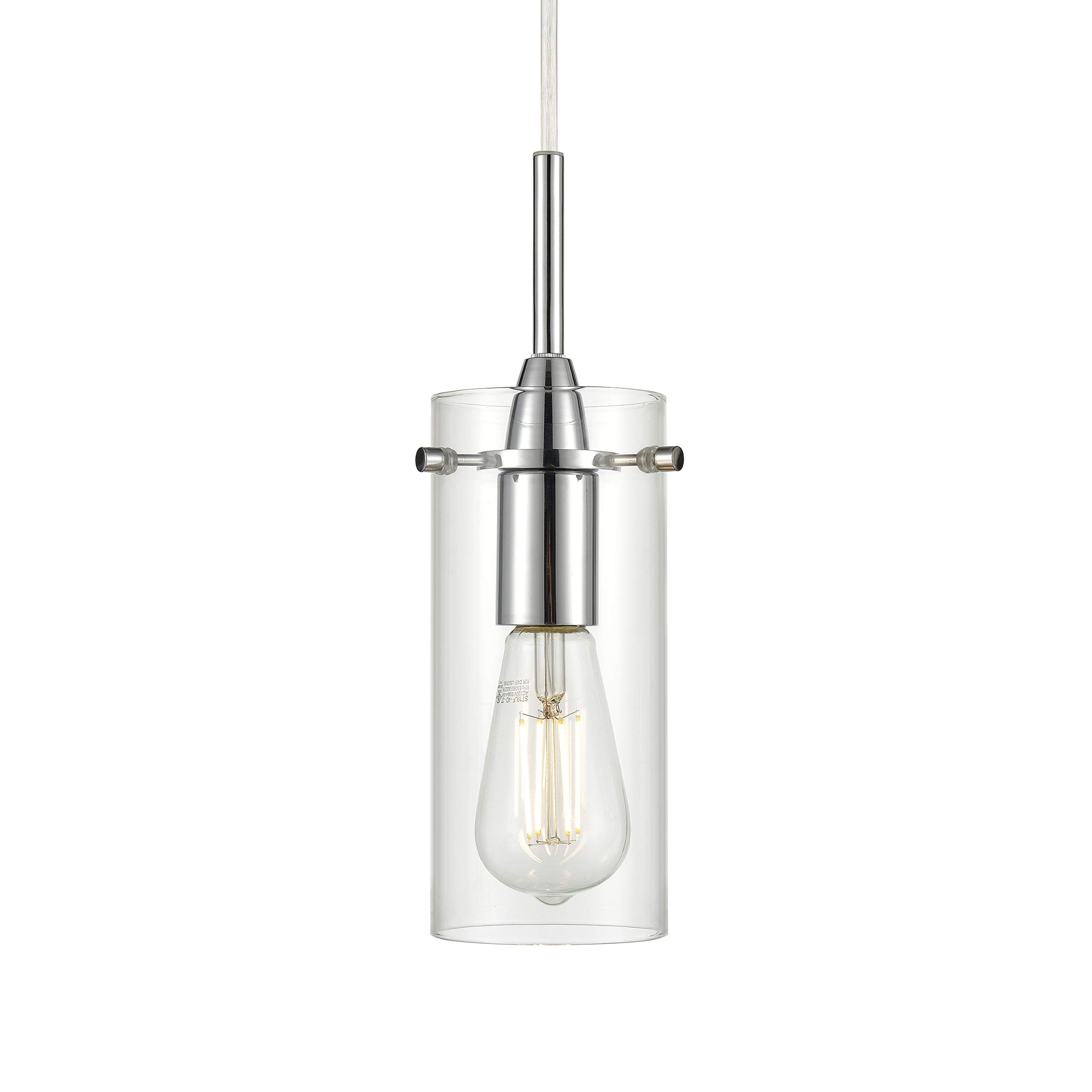 Liara Effimero 3-Light Cluster Pendant - Modern Brushed Nickel Chandelier for Foyer, Entryway & Staircase - Elegant Lighting Solution for High Ceilings & Stairwells - Perfect for Contemporary Home Decor & Interior Design