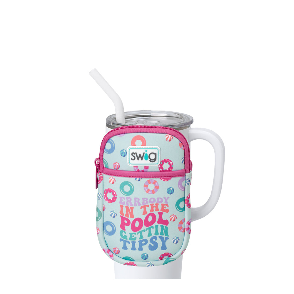 Errbody In The Pool Mega Mug Pouch - Large Insulated Drink Holder for Pool Parties, Beach Outings & Summer Gatherings