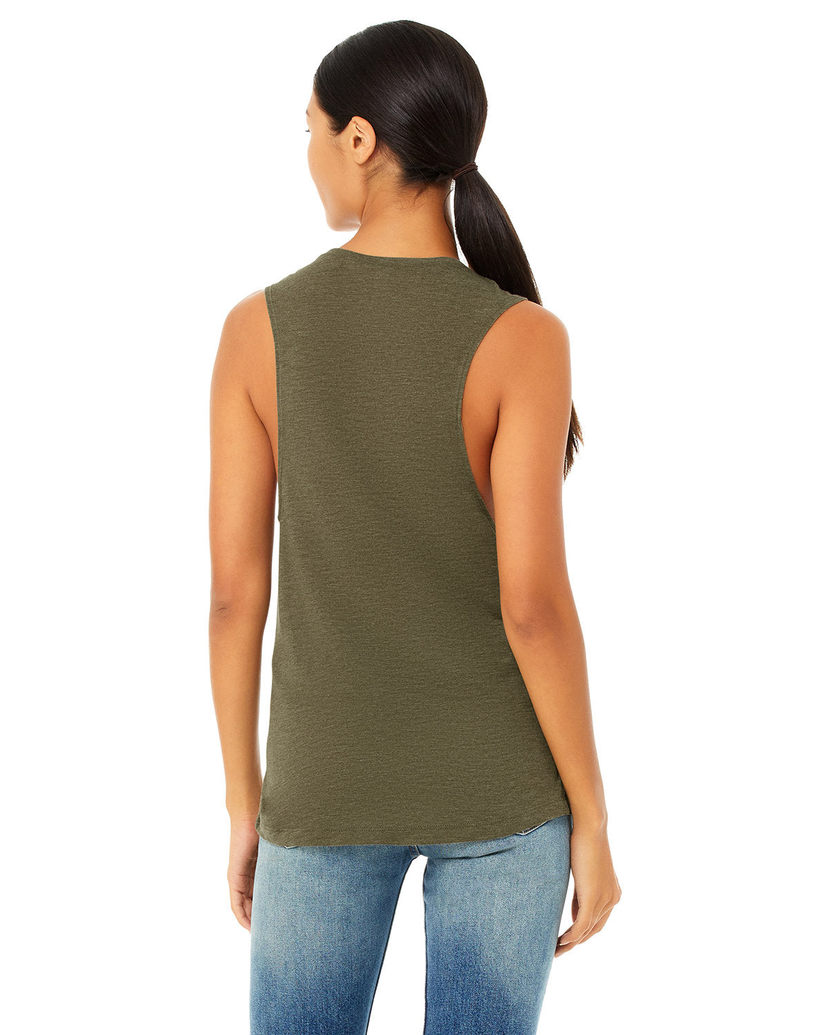 Bella + Canvas B8803 Women's Flowy Scoop Neck Muscle Tank - Soft & Lightweight for Yoga, Gym, and Summer Outfits
