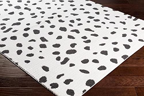 Mark&Day 5x7 Aadhya Global Black & White Area Rug - Soft Modern Carpet for Living Room, Bedroom, Kitchen - Perfect for Home Decor & High Traffic Areas (5'3