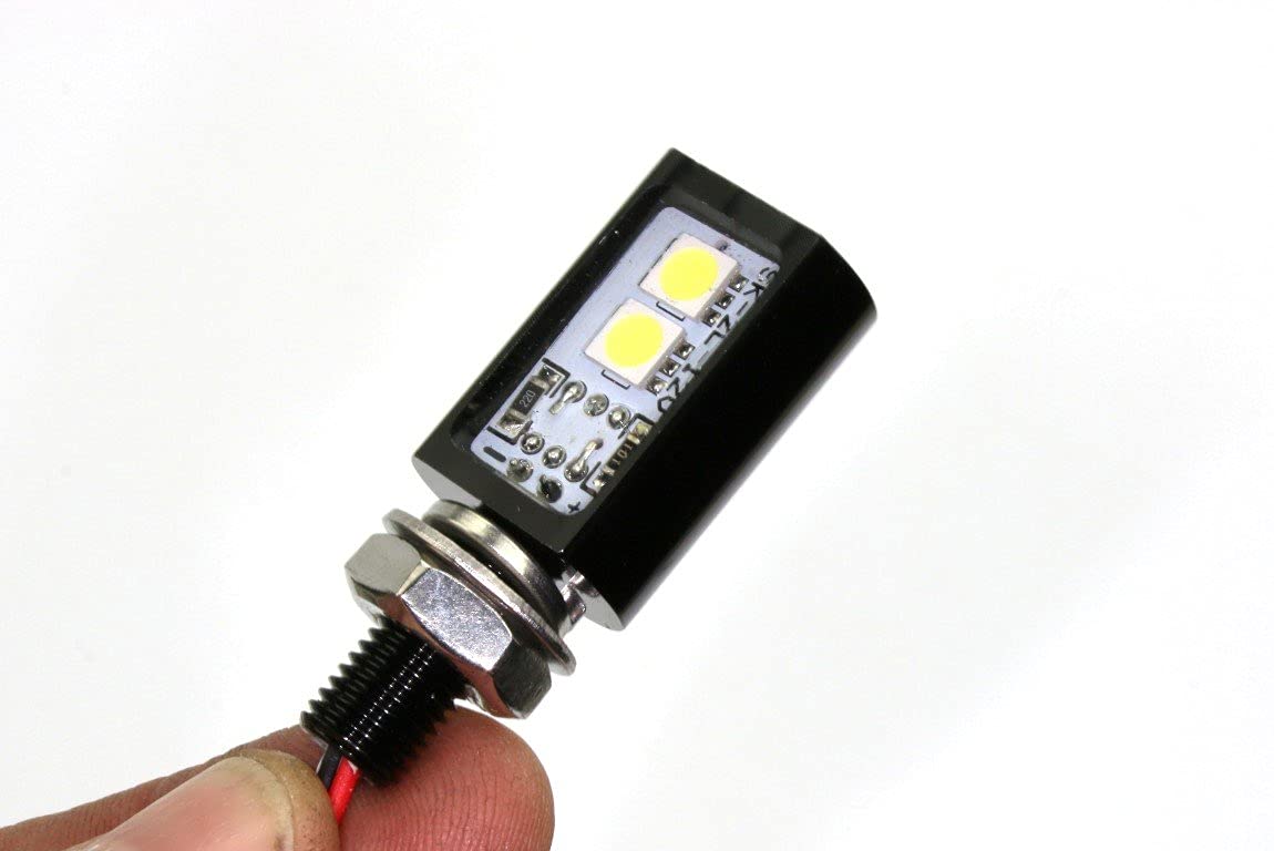 12V Red LED Pilot Lights Instrument Panel Light with Switch - Durable 12 Volt DC Post Light for Marine, Automotive, and Industrial Control Panels