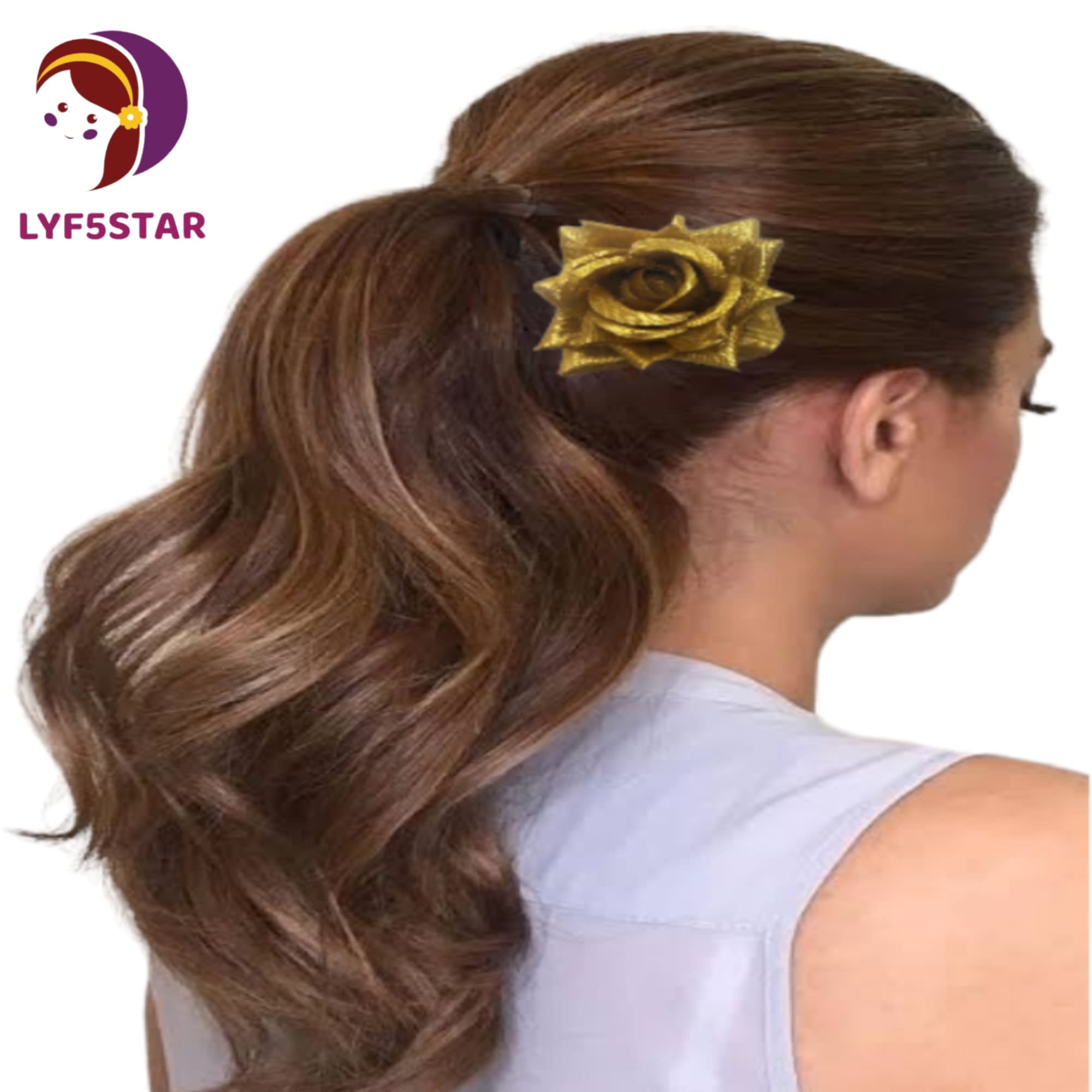 LYF5STAR Handmade Rose Hair Clips for Women - Elegant Bridal Hair Accessories for Weddings, Prom & Parties (Pack of 4) | Perfect for Brides, Bridesmaids & Special Occasions