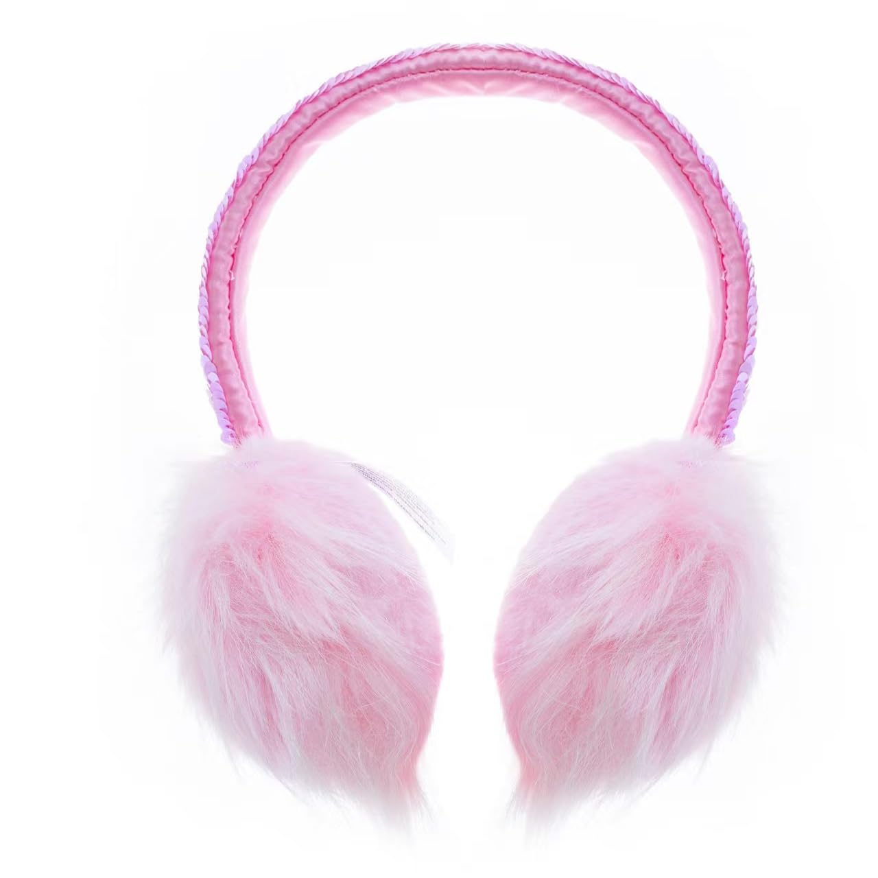 Sparkly Sequin Girls Ear Muffs - Plush Winter Warm Ear Covers with Flip Design for Kids | Cozy Accessory for Cold Weather, School, Outdoor Play & Winter Fashion
