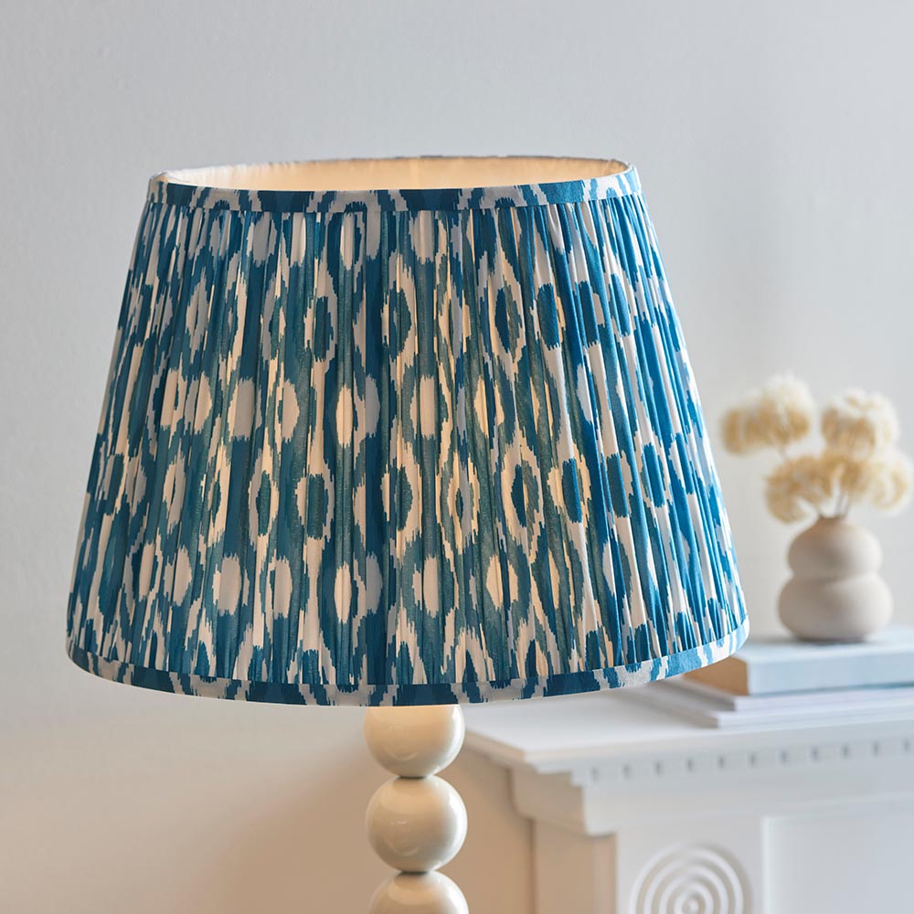 Auralis Ikat Floor Lamp with E27 Socket - Modern Handwoven Design for Living Room, Bedroom & Office Lighting