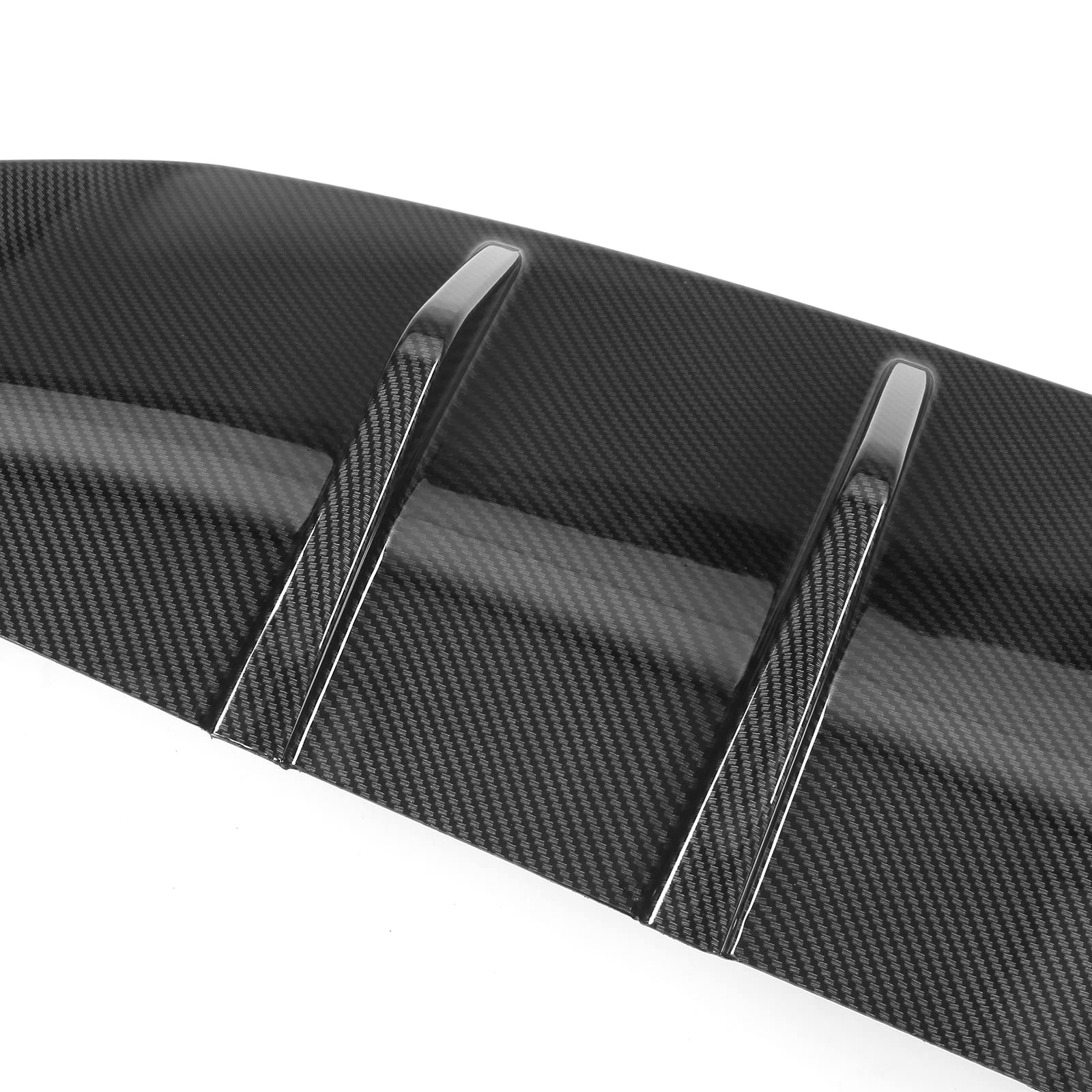 IKON MOTORSPORTS Rear Diffuser for 2022-2024 Honda Civic 11th Gen EX/Touring/Si - Carbon Fiber Style PP Bumper Lip Body Kit Replacement | Aggressive Styling Upgrade for Street Racing & Car Shows