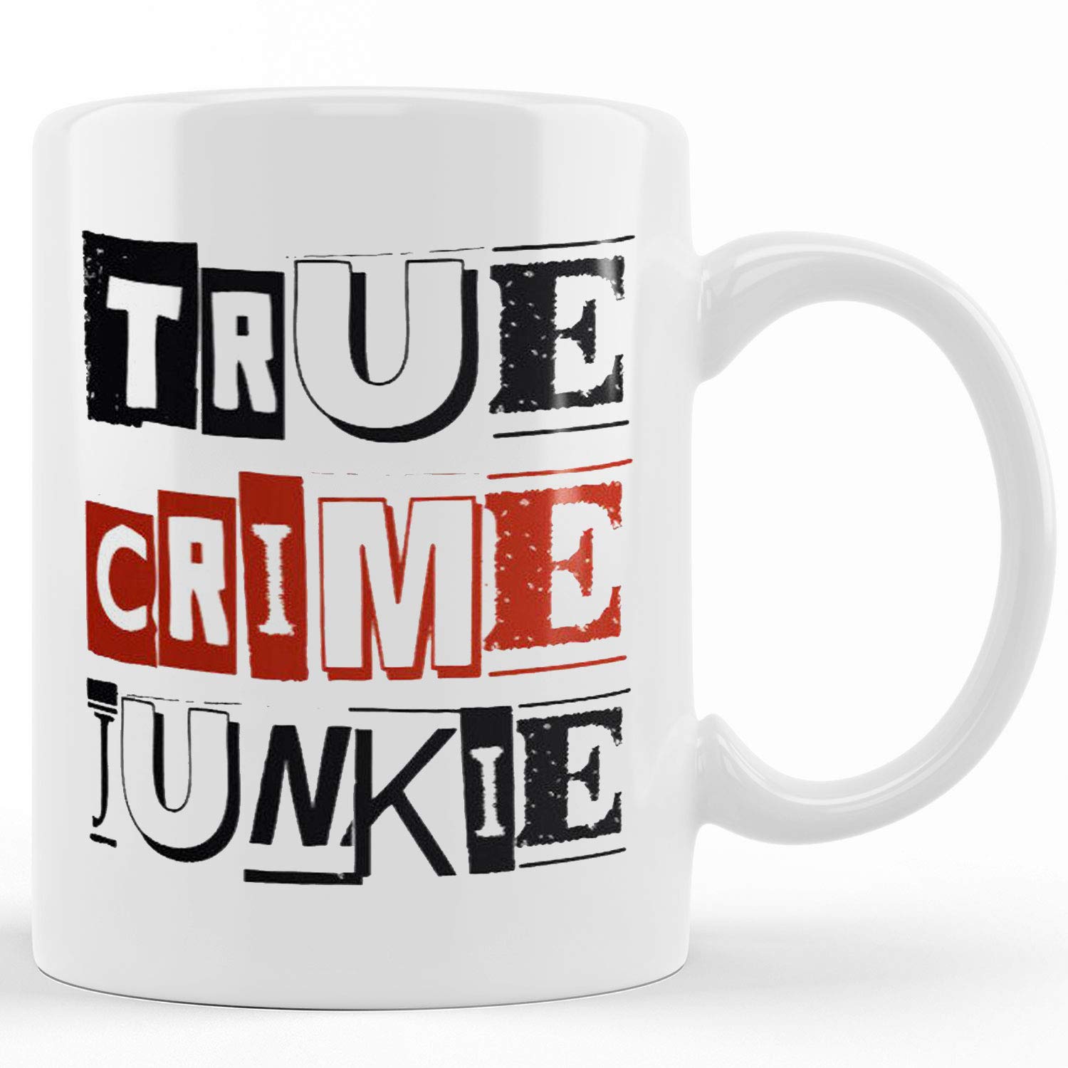 Crime Junkie Mug - 11oz & 15oz Ceramic Coffee Cup for True Crime Fans | Novelty Tea Cup with Funny Quote | Perfect Gift for Birthday, Christmas & Thanksgiving | Ideal for Crime Podcasts, Office Use & Cozy Nights