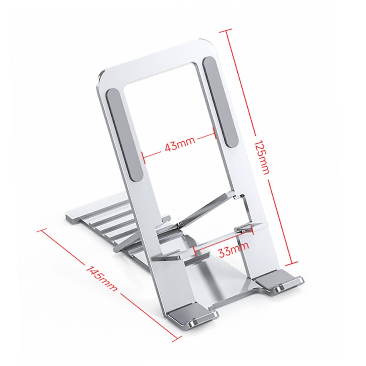 Flexible Aluminum Alloy Phone & Tablet Stand - Adjustable Folding Desk Holder for iPhone, Samsung, iPad - Perfect for Work, Study, and Video Calls