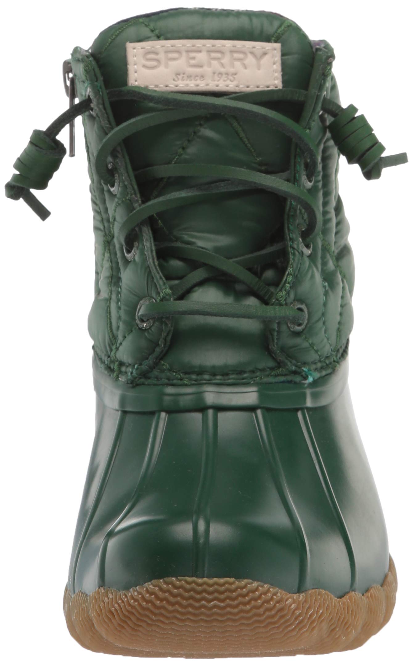 Sperry Women's Waterproof Rain Boots - Nylon Quilted Green Size 6 | Comfortable & Stylish for Outdoor Adventures, Gardening, and Wet Weather