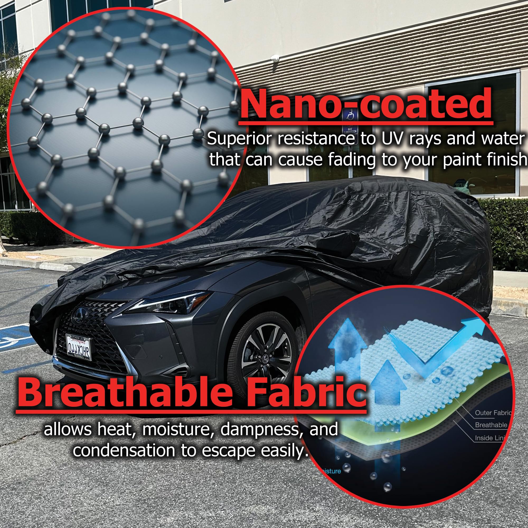 2023 Subaru Forester Car Cover - XTREMECOVERPRO Diamond Series Waterproof Outdoor Protection (Fits 2019-2025 Models) - All Weather Dust Rain Snow Shield for Garage & Driveway Parking