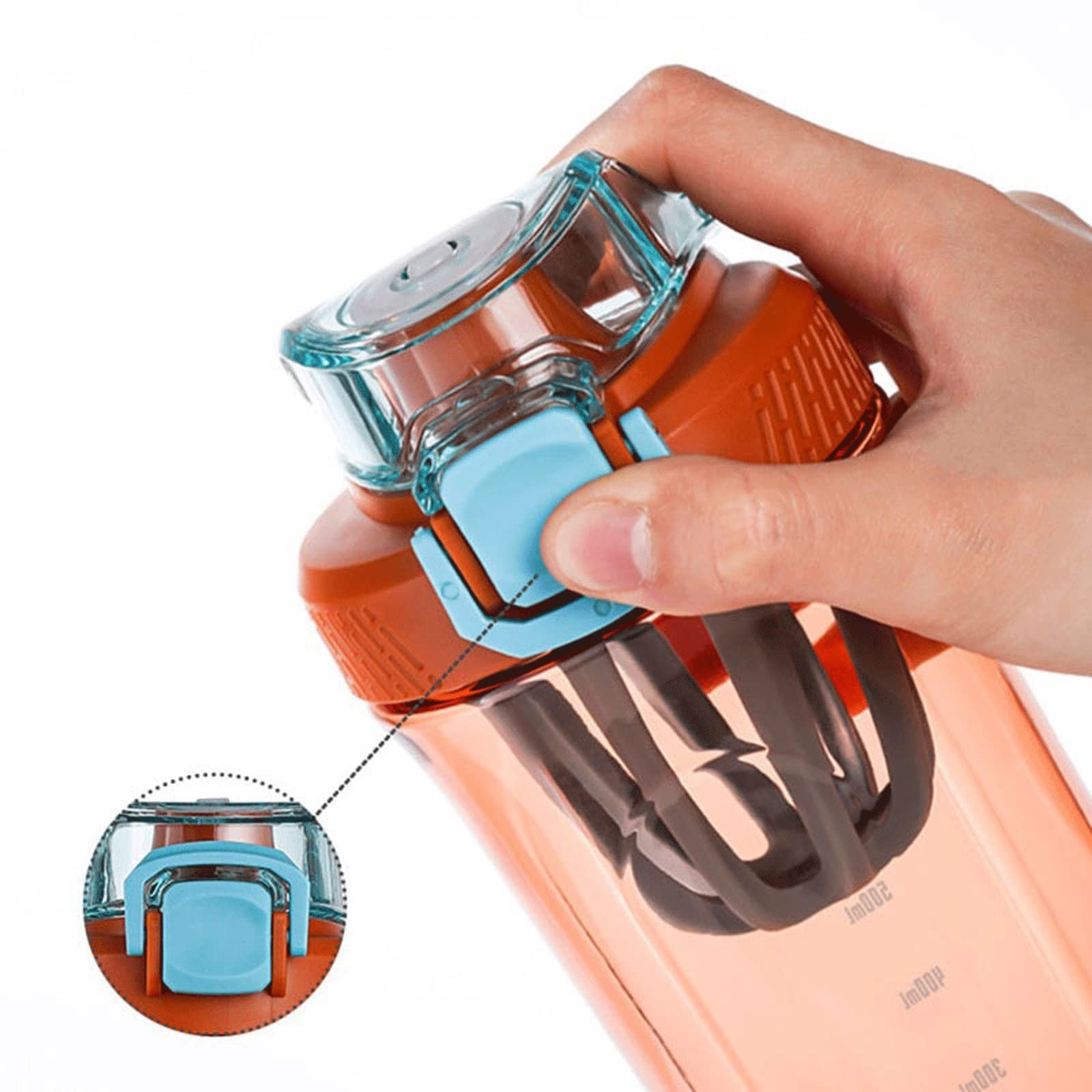 Premium BPA-Free Protein Shaker Cup with Mixing Ball - Large Capacity Sports Water Bottle for Gym, Travel & Fitness - Orange (Ideal for Protein Shakes, Pre-Workout & Post-Workout Drinks)