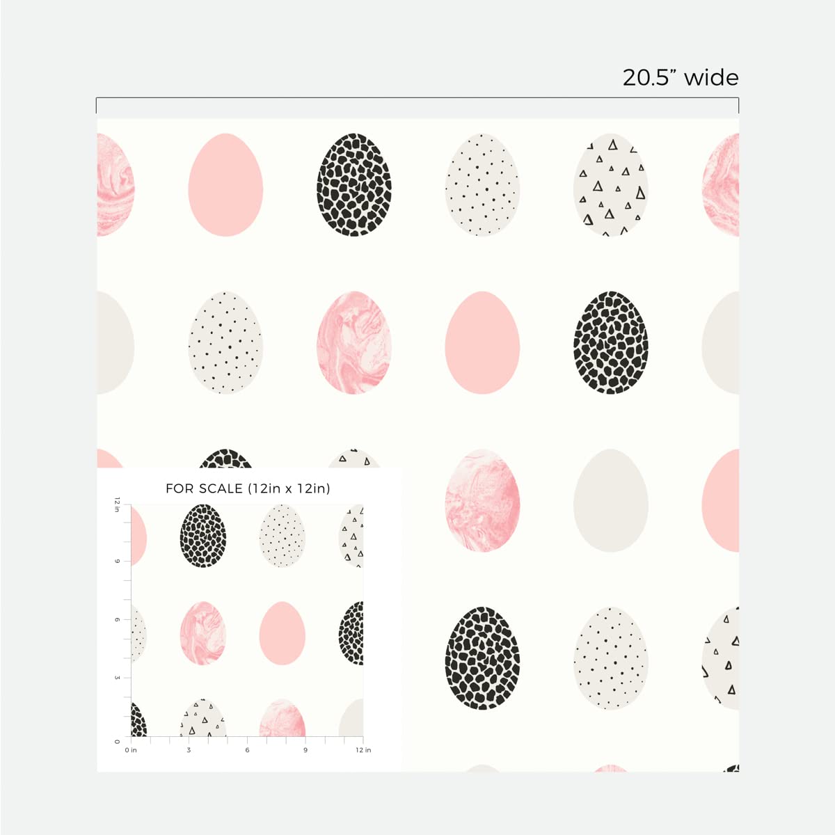 NextWall Mod Eggs Peel and Stick Wallpaper - Self-Adhesive Removable Wallpaper for Home Decor, Bedroom, Living Room, Nursery | Easy to Install & Remove