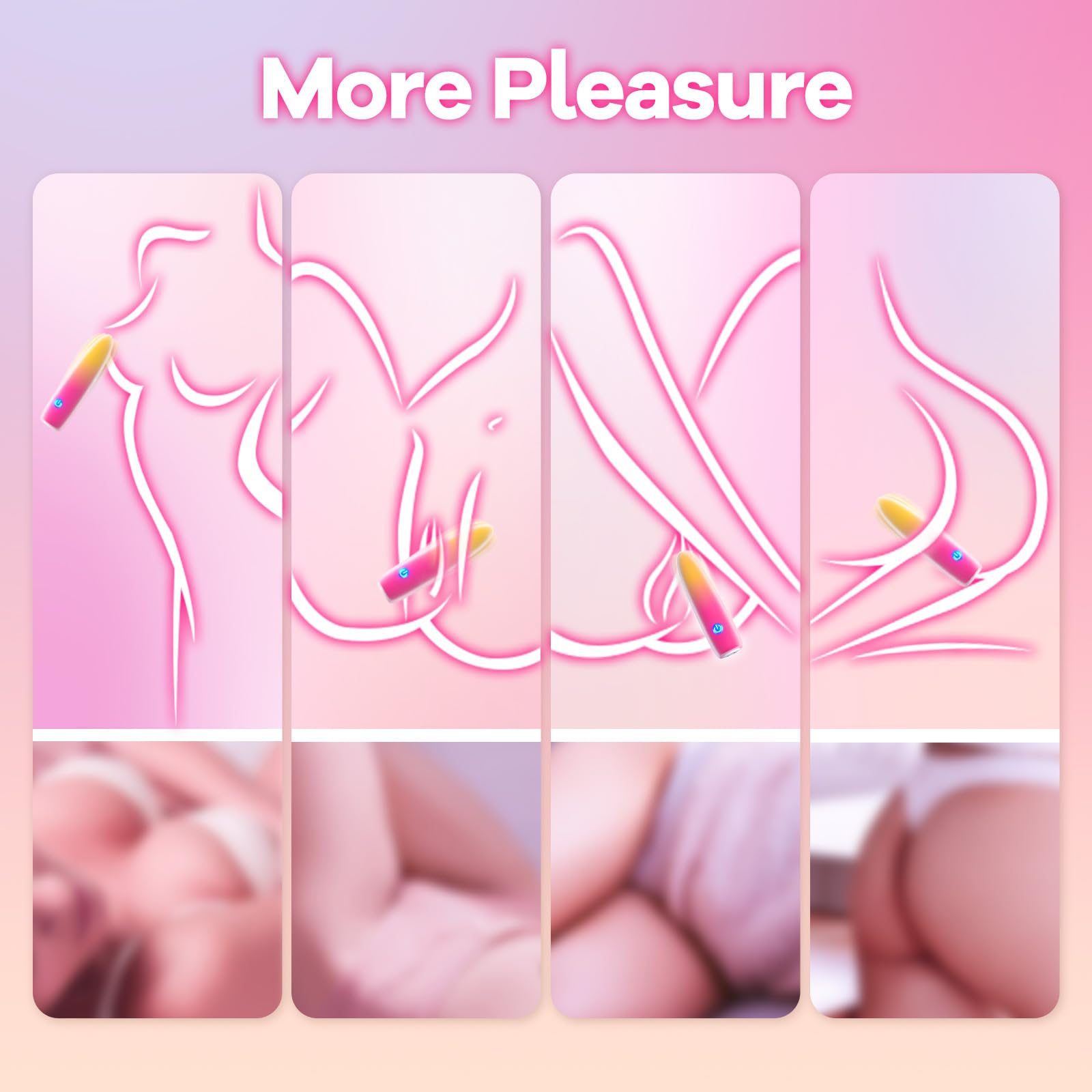Mini Bullet Vibrator for Women - Body-Safe Silicone, Waterproof, USB Rechargeable with 10 Vibration Modes - Clit & Nipple Stimulator for Couples - Perfect for Solo Play, Foreplay & Intimate Moments